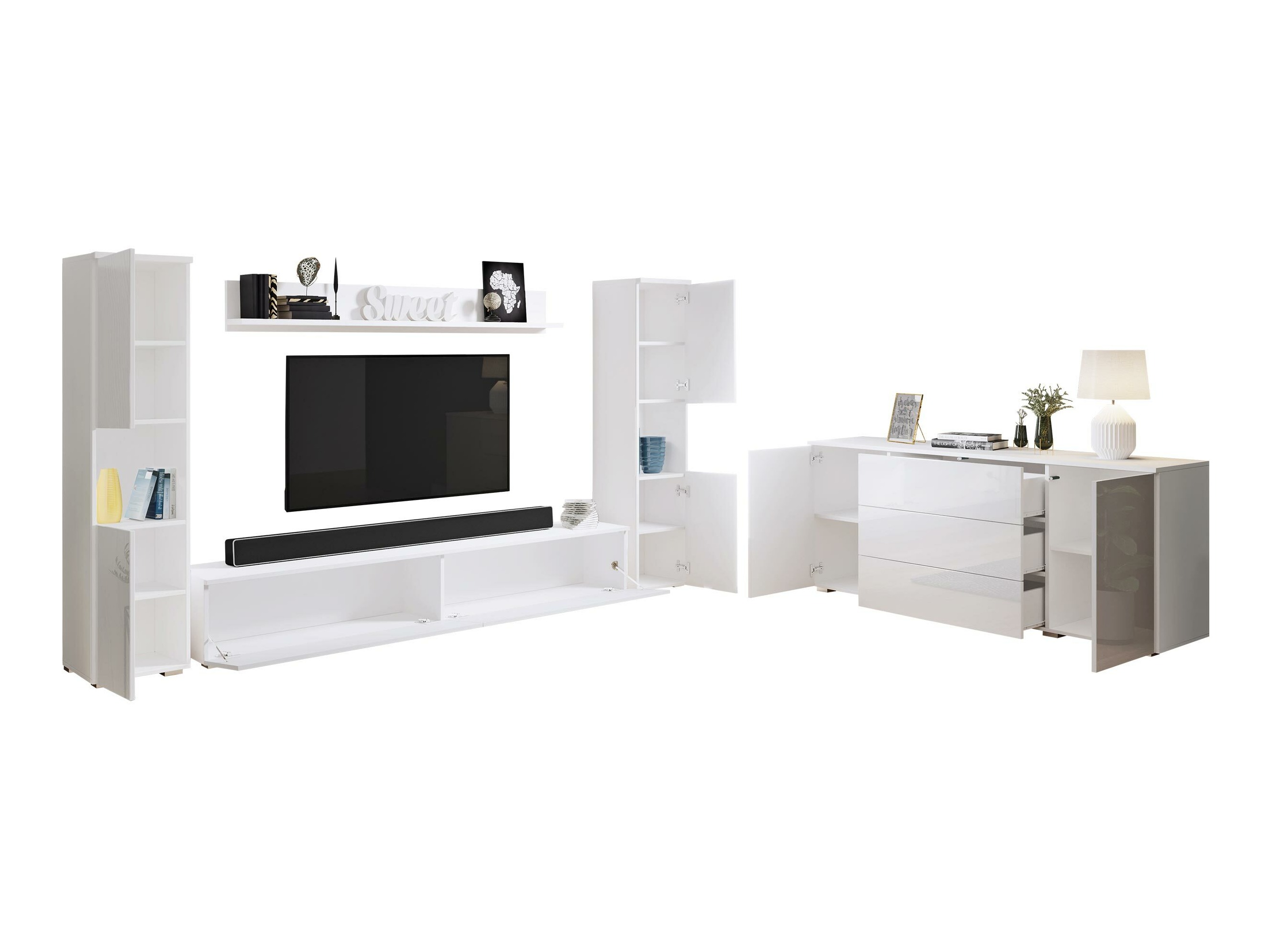 Stofusett Sarasota 133 (Hvítur + Hvítt háglans)