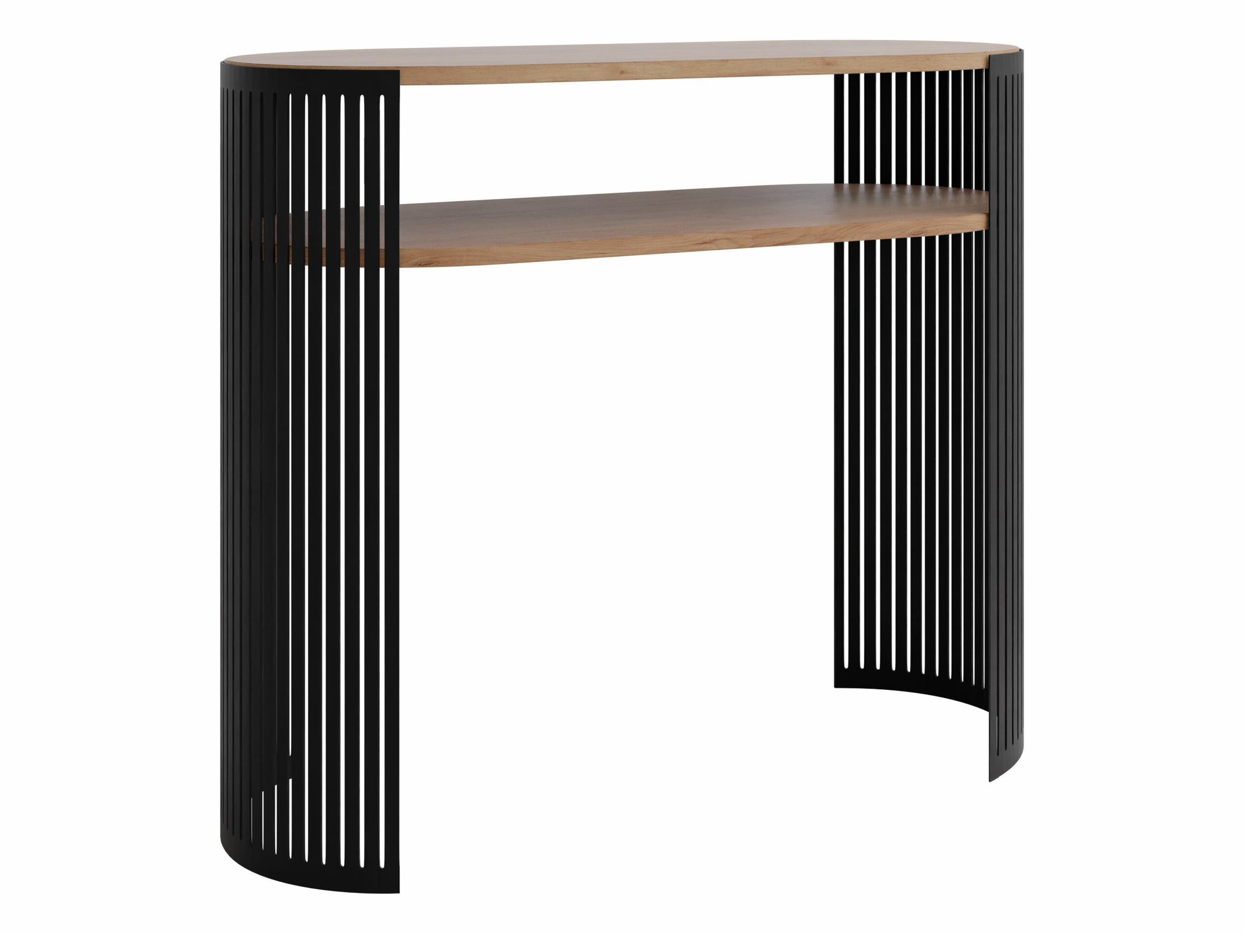 Console borð Civer (Svartur + Craft-gyllt eik)