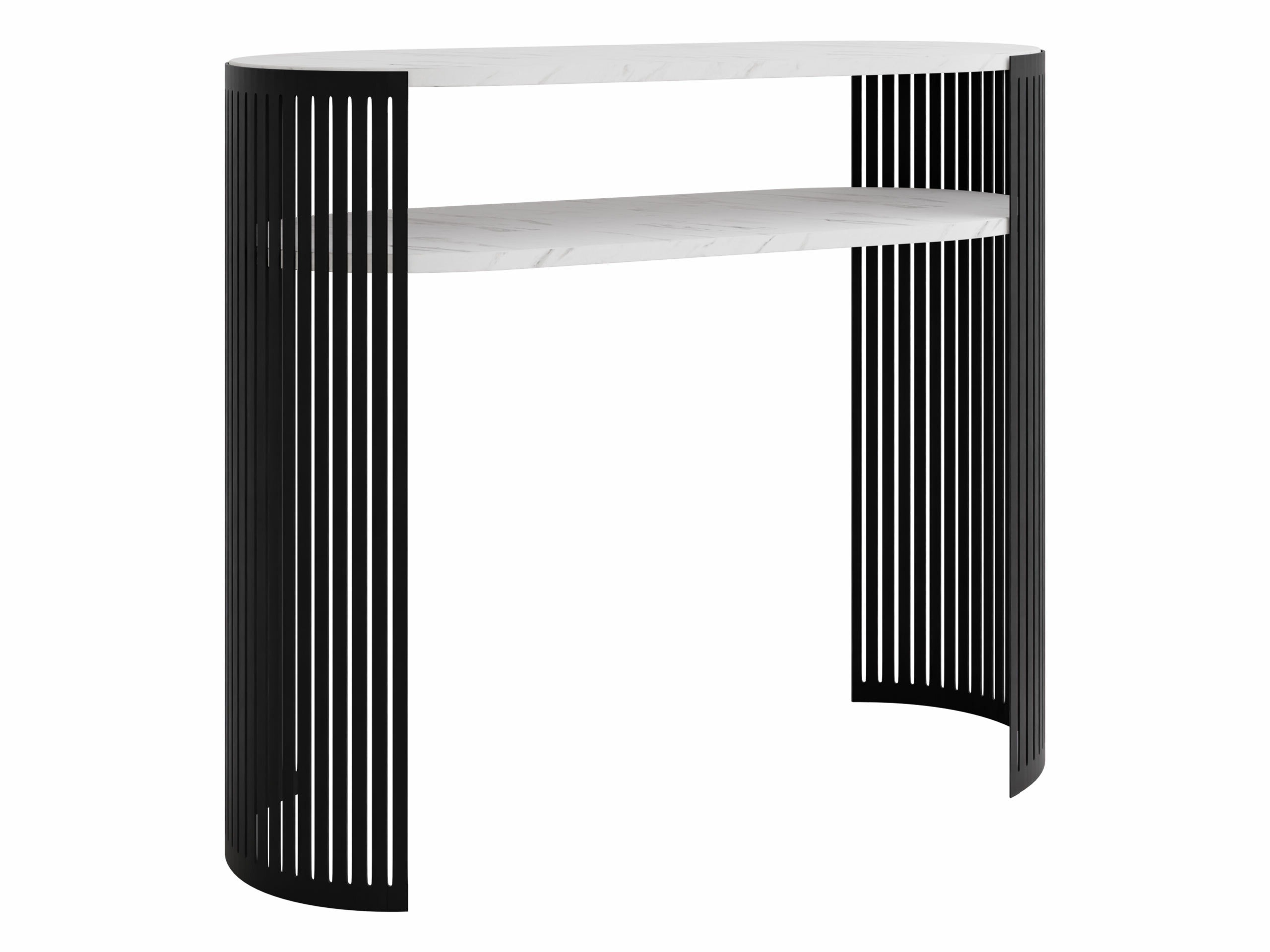 Console borð Civer (Svartur + Hvítur marmari)
