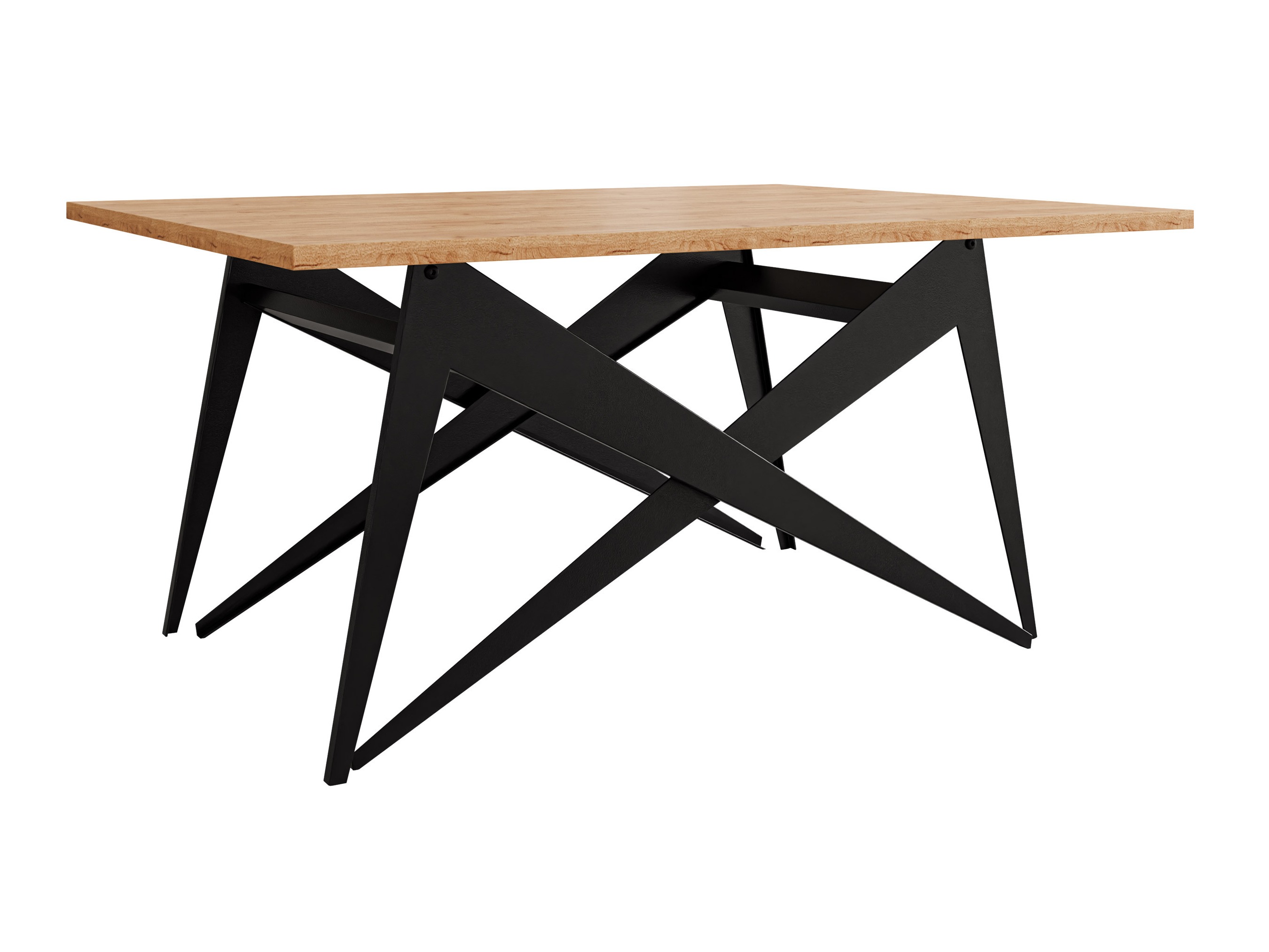 Fjölnota sófaborð Oswego 150 (Craft-gyllt eik + Svartur)