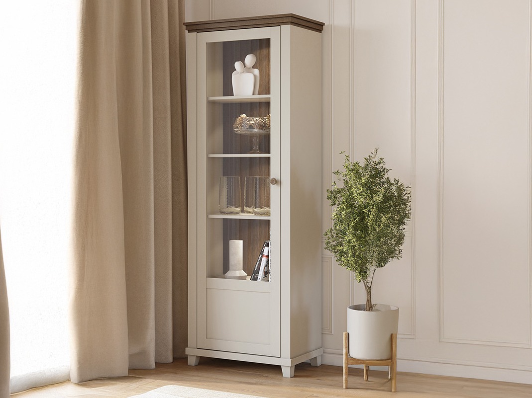 Bókahilla Tolnue 101 (Ljósbeige + Eik)