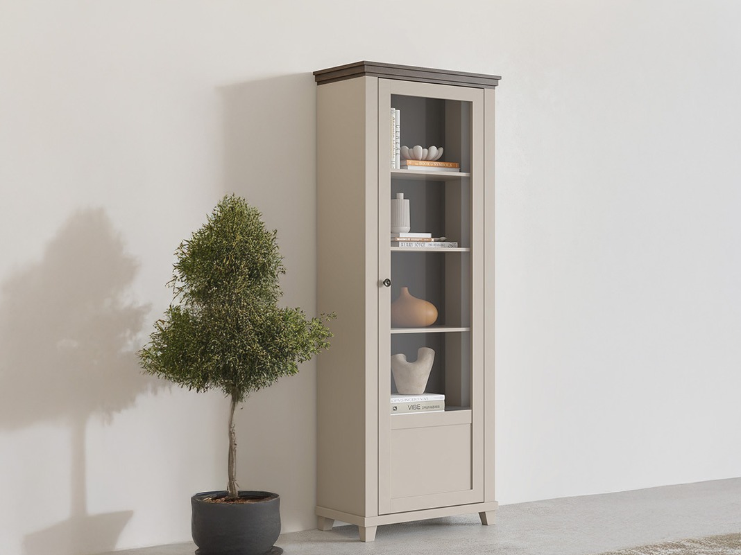 Bókahilla Tolnue 101 (Ljósbeige + Eik)