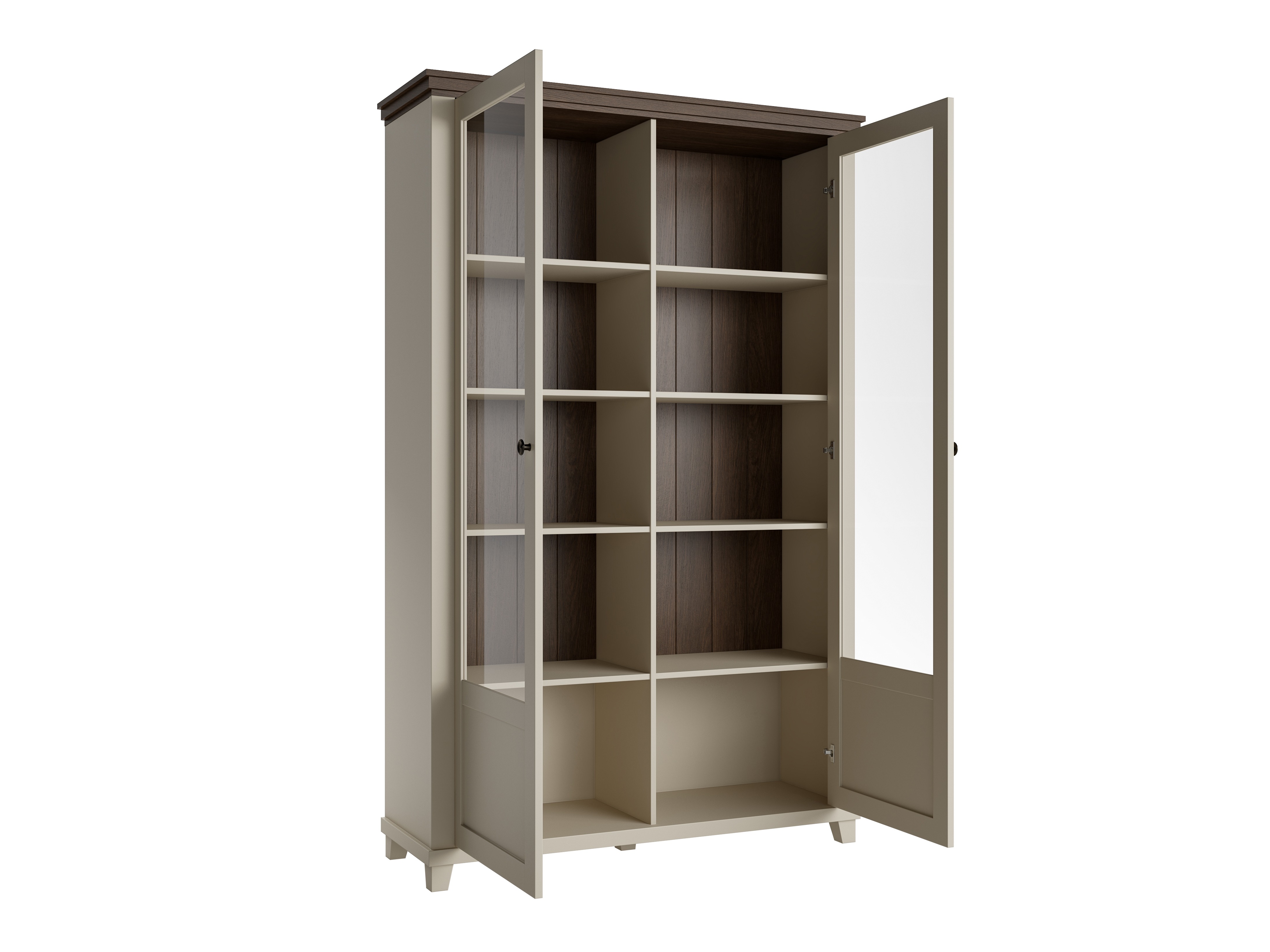 Bókahilla Tolnue 102 (Ljósbeige + Eik)