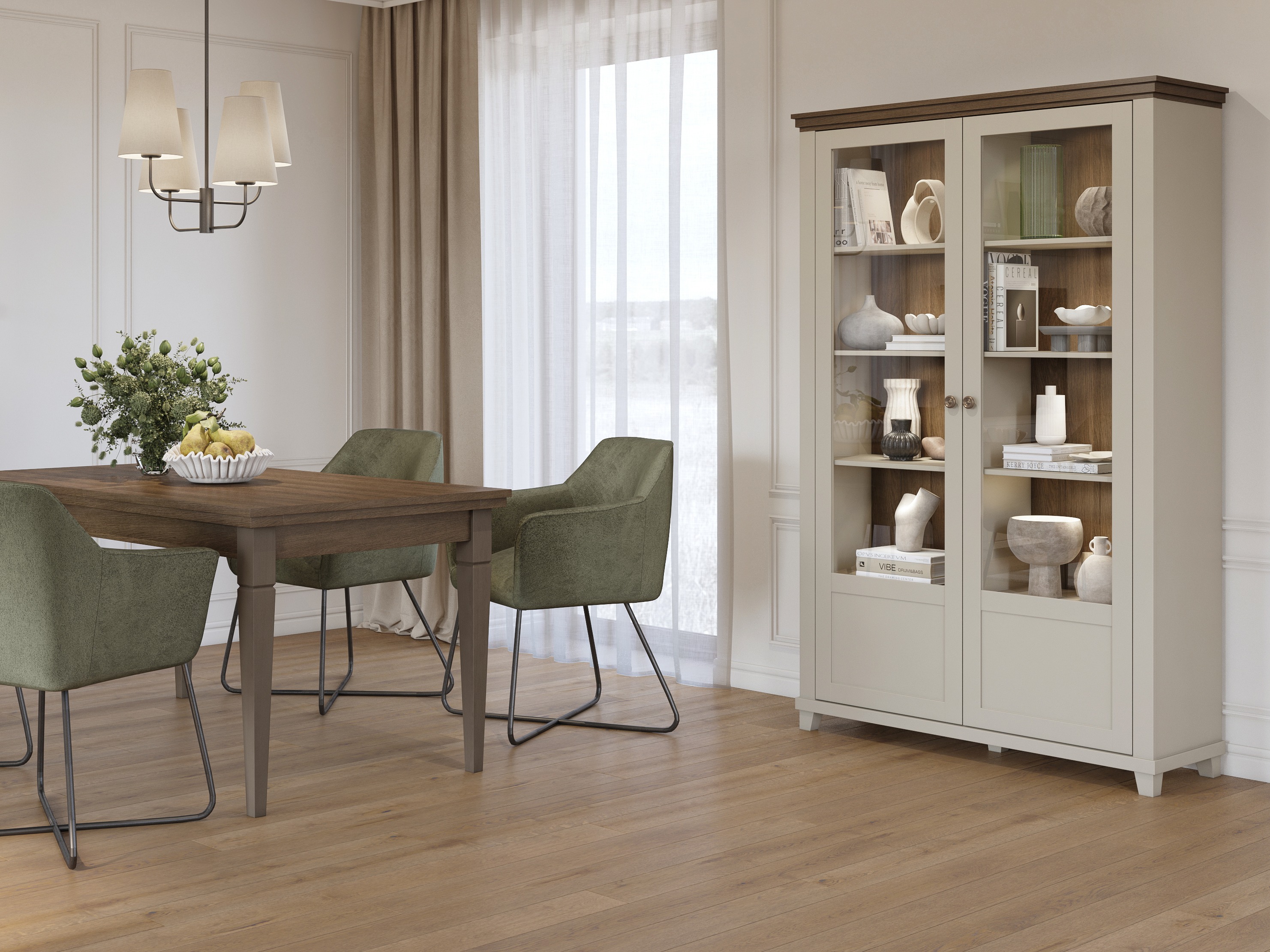 Bókahilla Tolnue 102 (Ljósbeige + Eik)