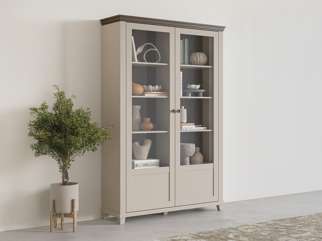 Bókahilla Tolnue 102 (Ljósbeige + Eik)