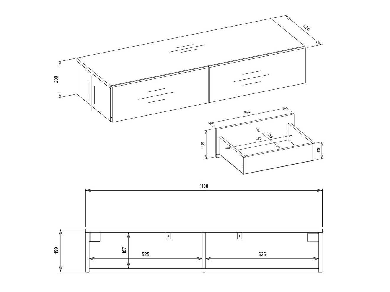 Console borð Mandeville 341 (Kasmír)