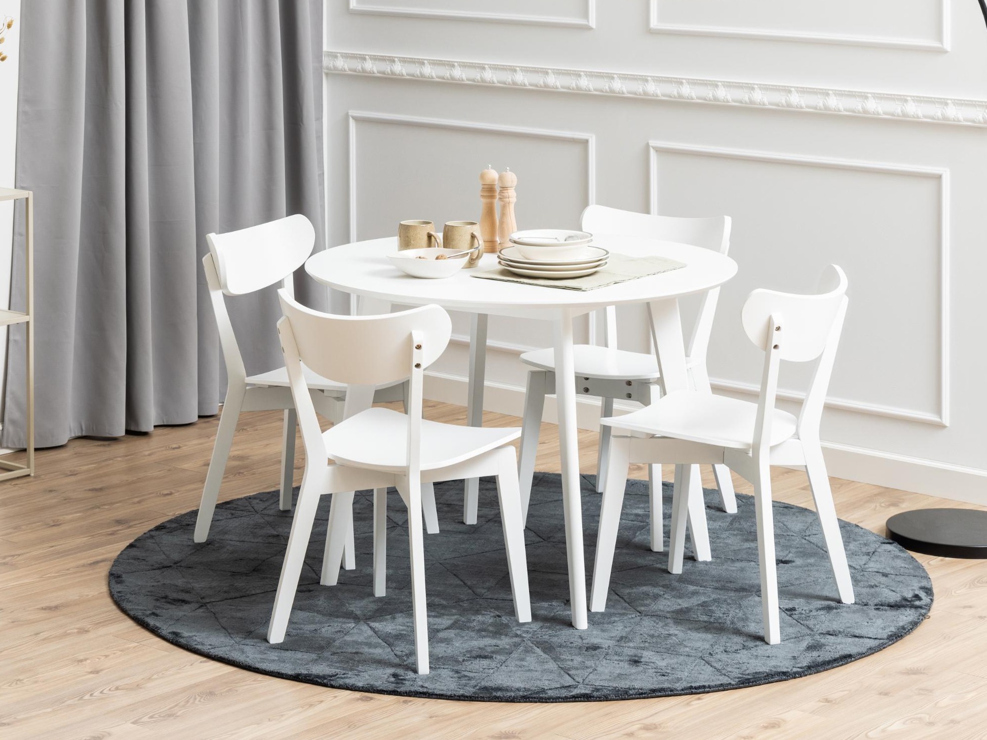 Borðstofusett Norsica 992 (Hvítur)
