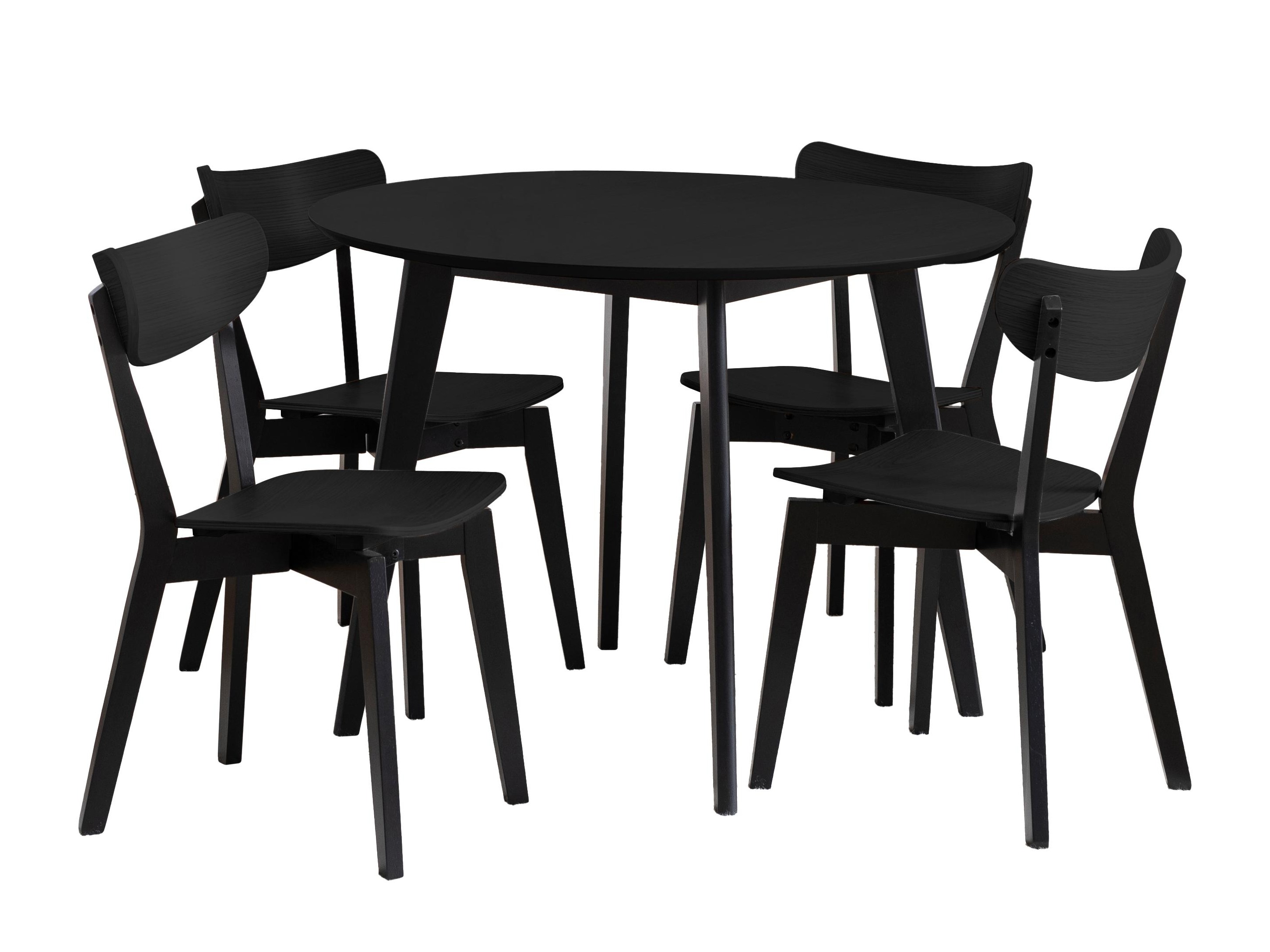 Borðstofusett Norsica 992 (Svartur)