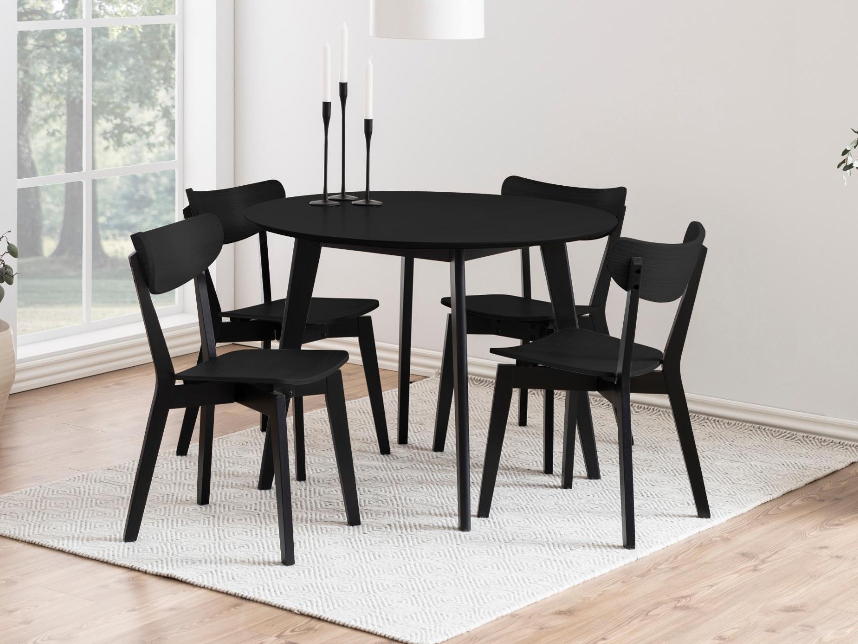 Borðstofusett Norsica 992 (Svartur)