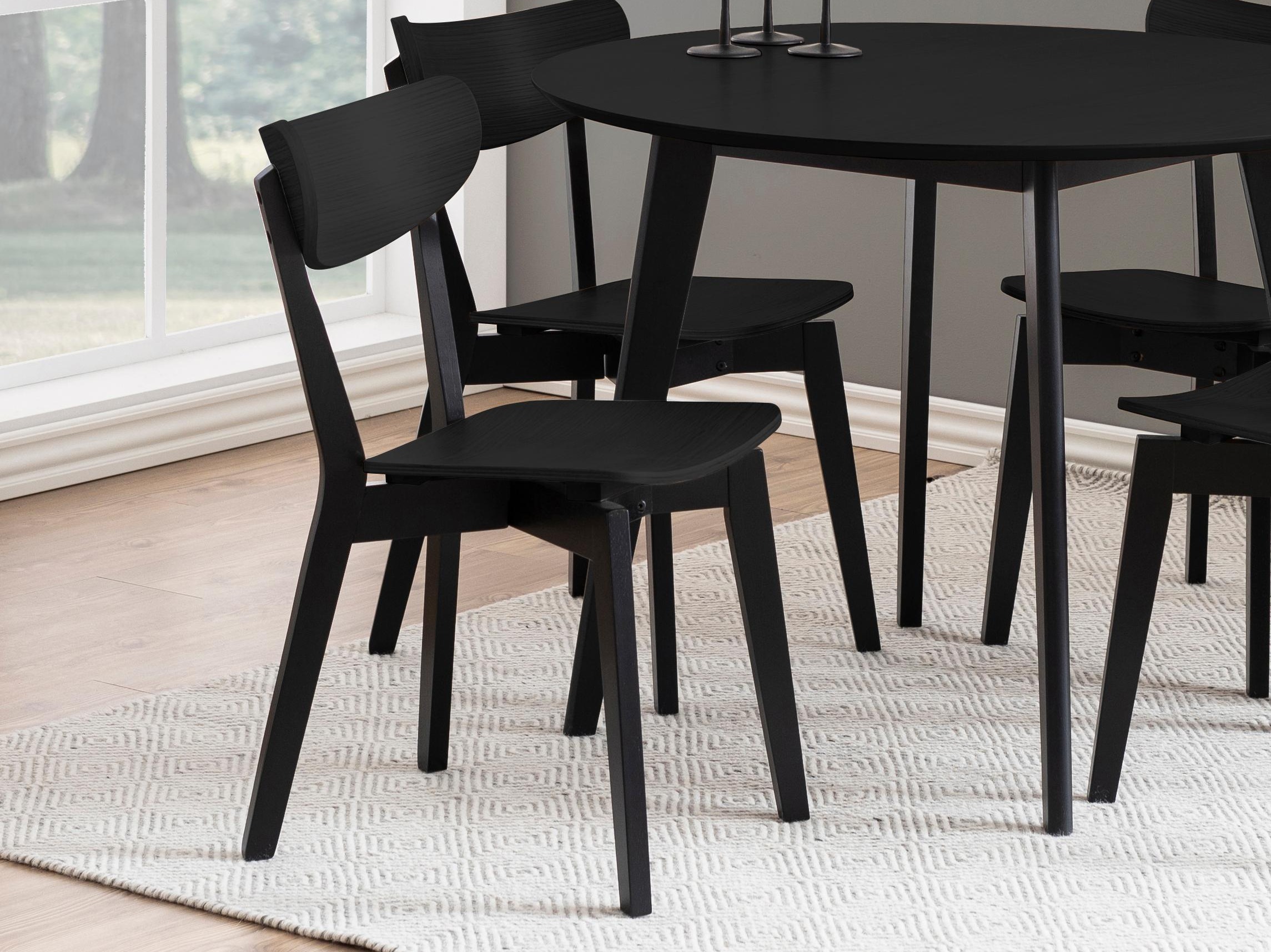 Borðstofusett Norsica 992 (Svartur)