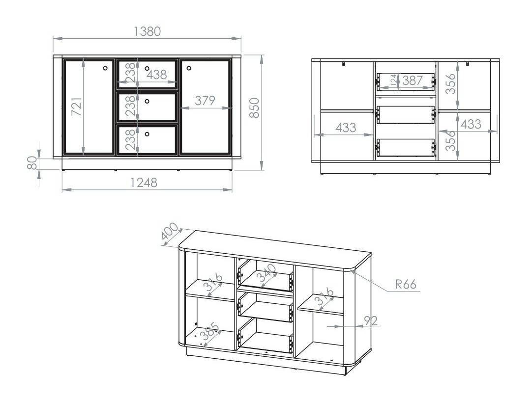 Kommóða Cavrome 102