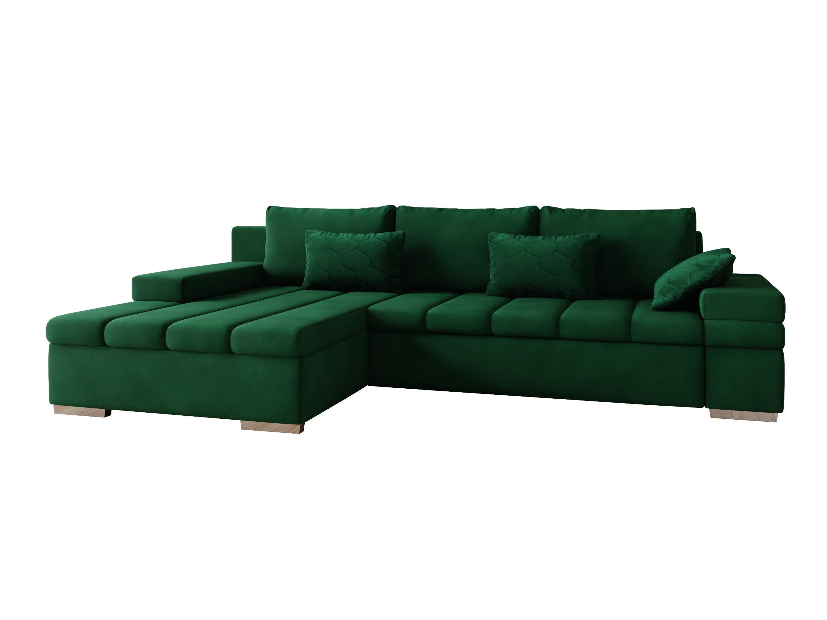 Horn­sófi Comfivo Olivetum II (Uttario Velvet 2951 + Magic Velvet Pik 2225)