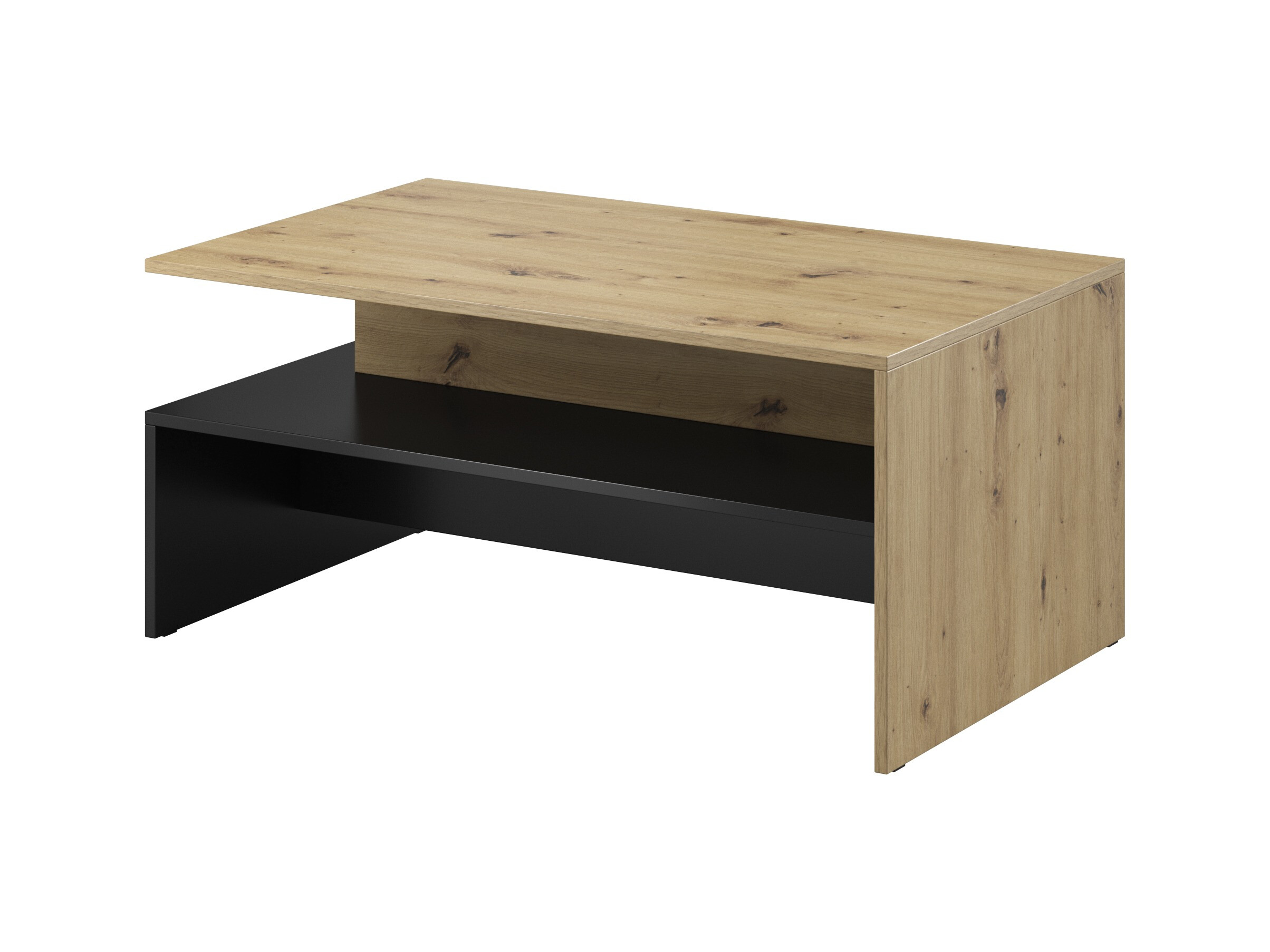 Stofusett Serodeu 104 (Artisan-eik + Matt svart)