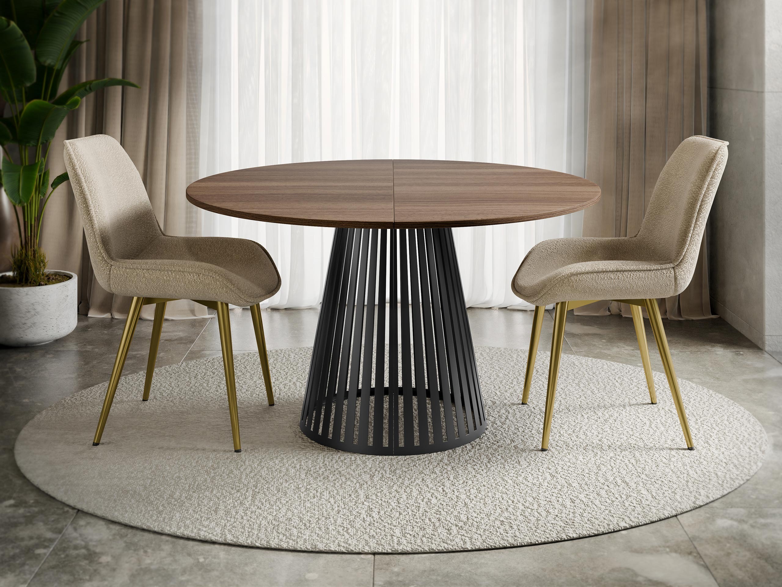 Borð Prudentia II (Valhneta + Svartur)