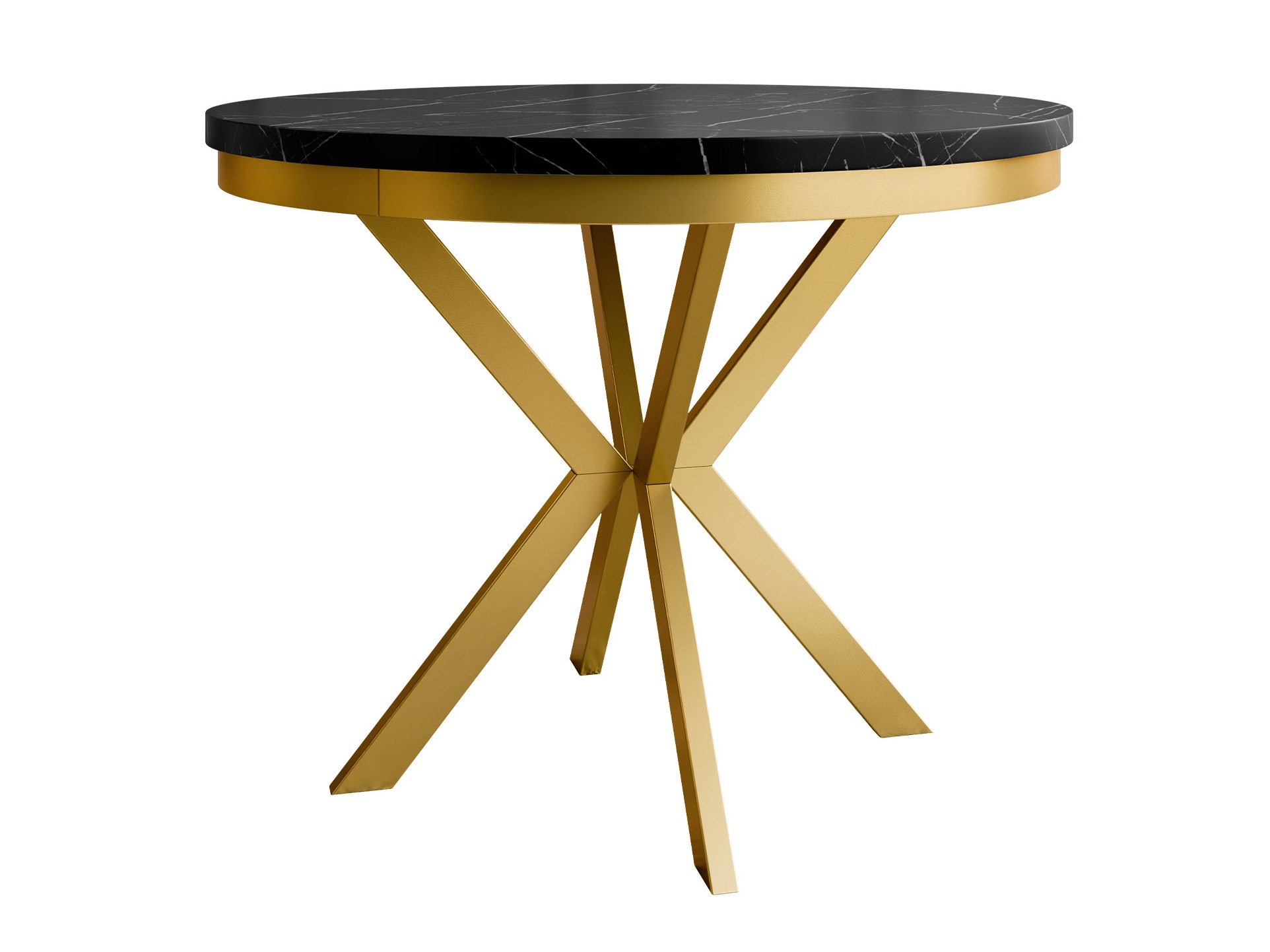 Borð Oswego 156 (Svartur marmari + Gylltur)