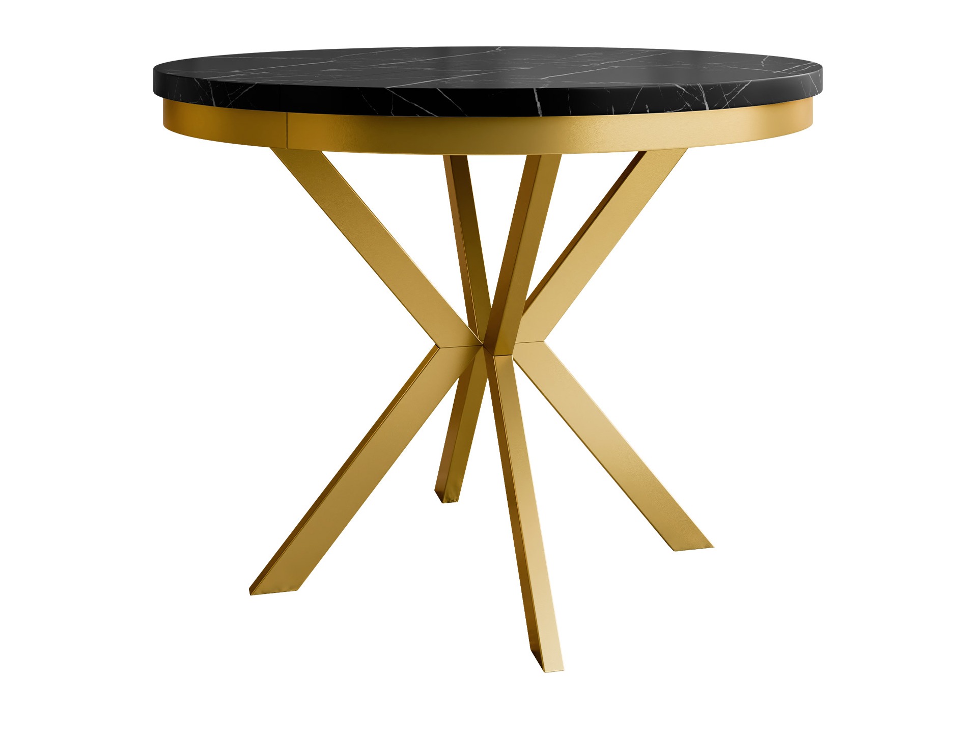 Borð Oswego 157 (Svartur marmari + Gylltur)