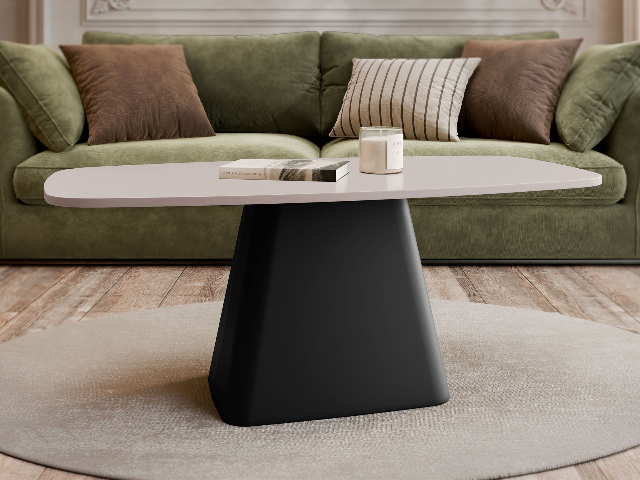 Sófaborð Oswego 158 (Kasmír + Svartur)