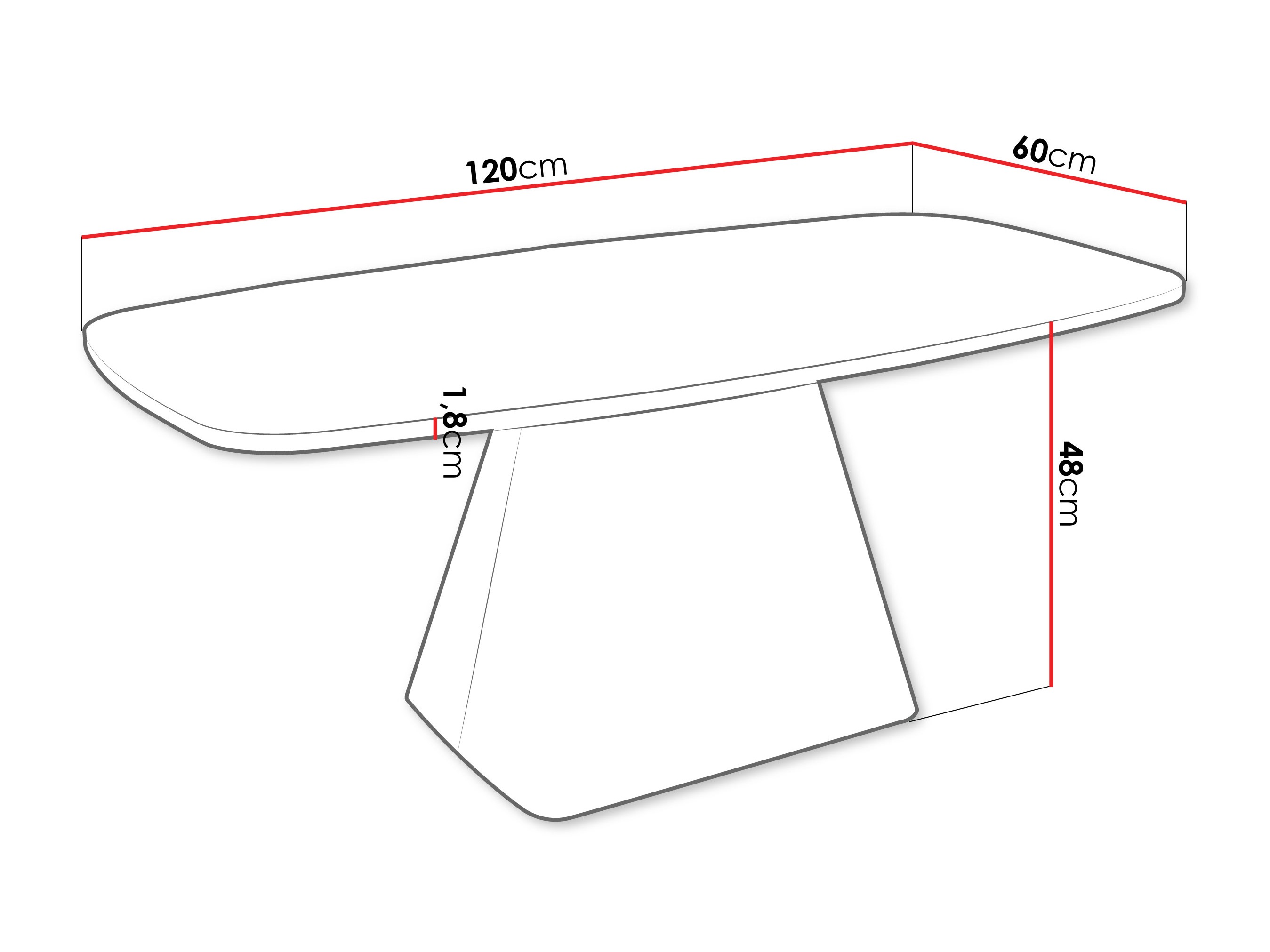 Sófaborð Oswego 158 (Kasmír + Svartur)