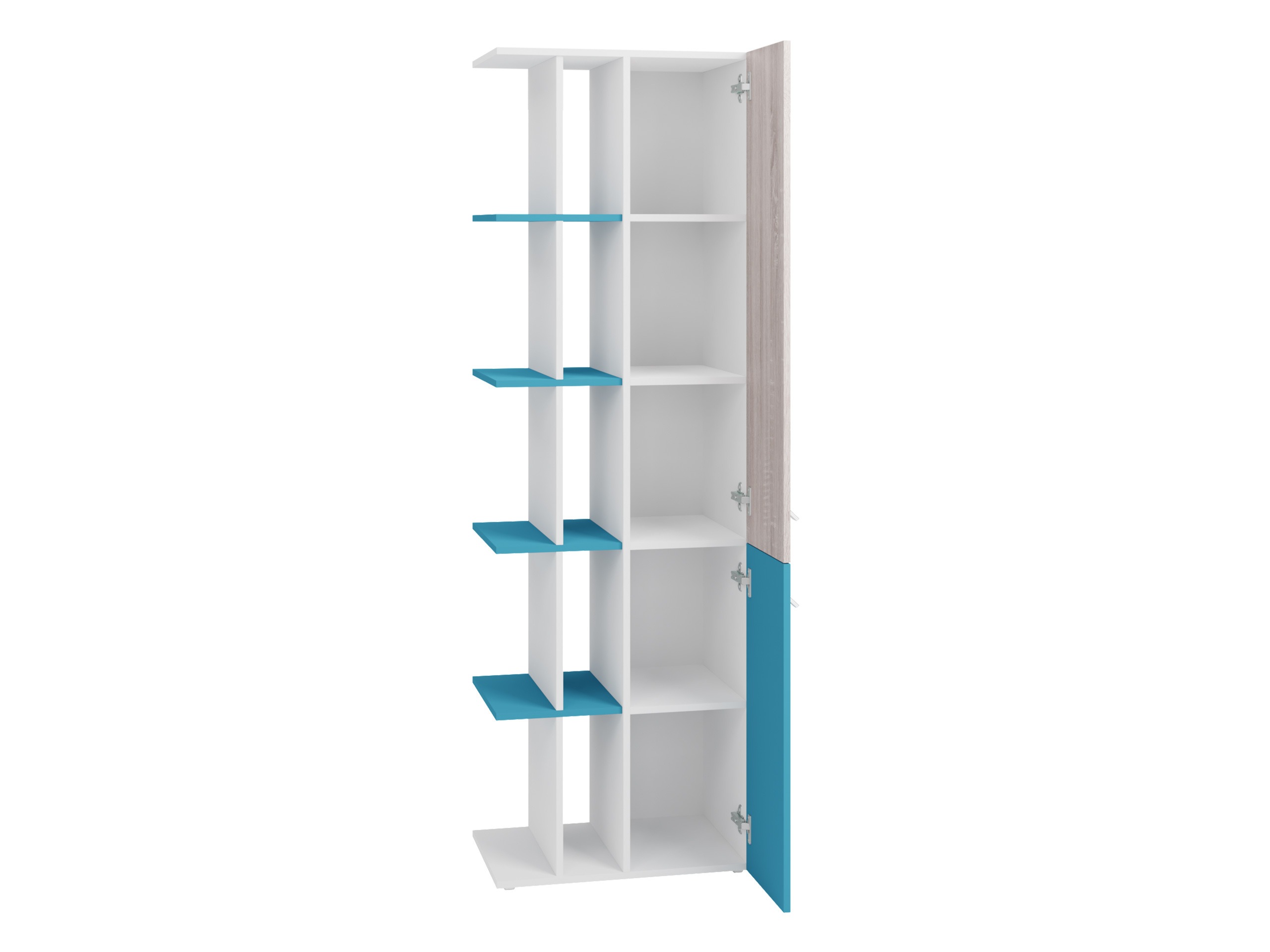 Bókahilla Camteso 103 (Svartur + Eik + Beige)