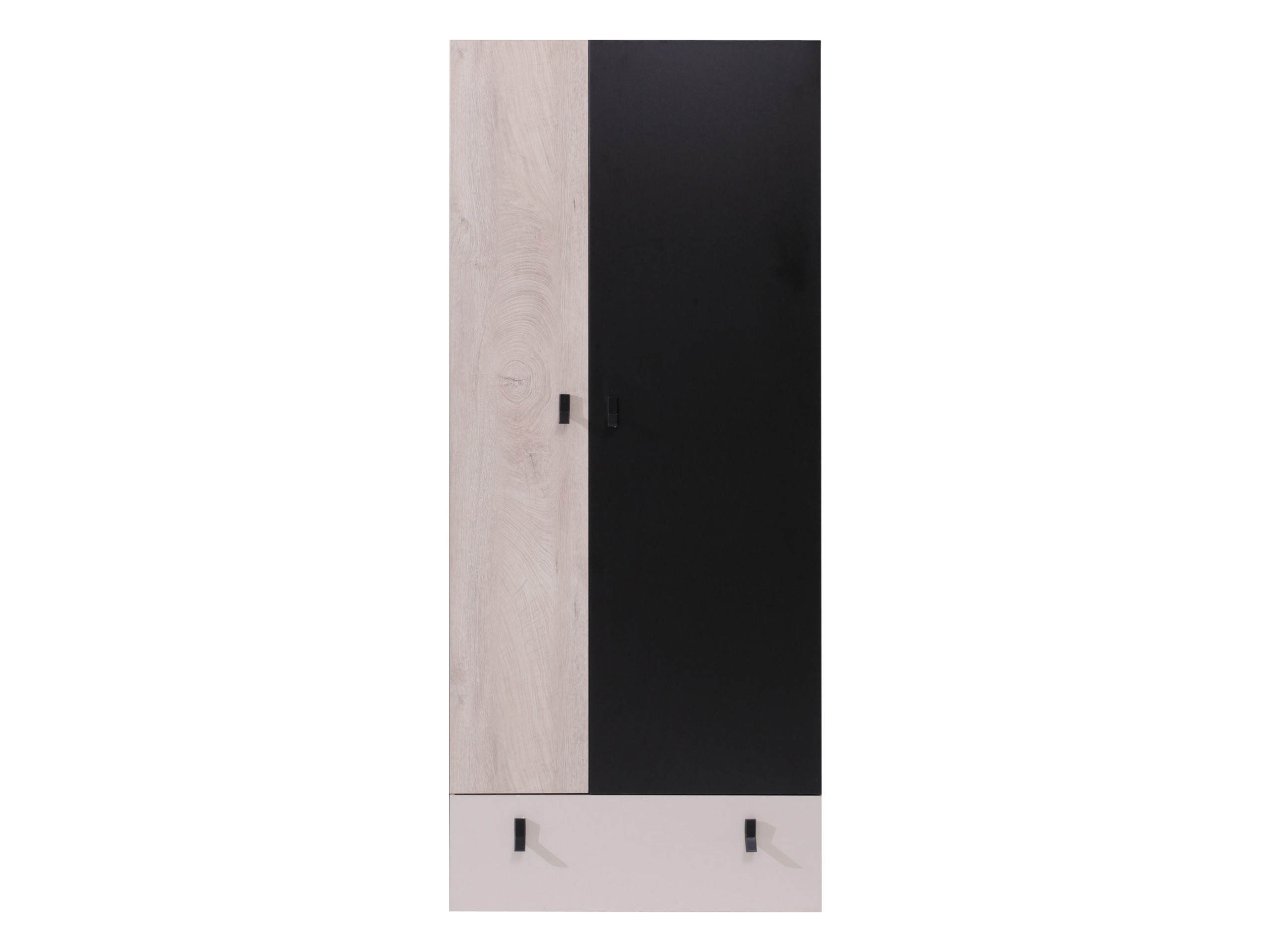 Fataskápur Camteso 101 (Svartur + Eik + Beige)