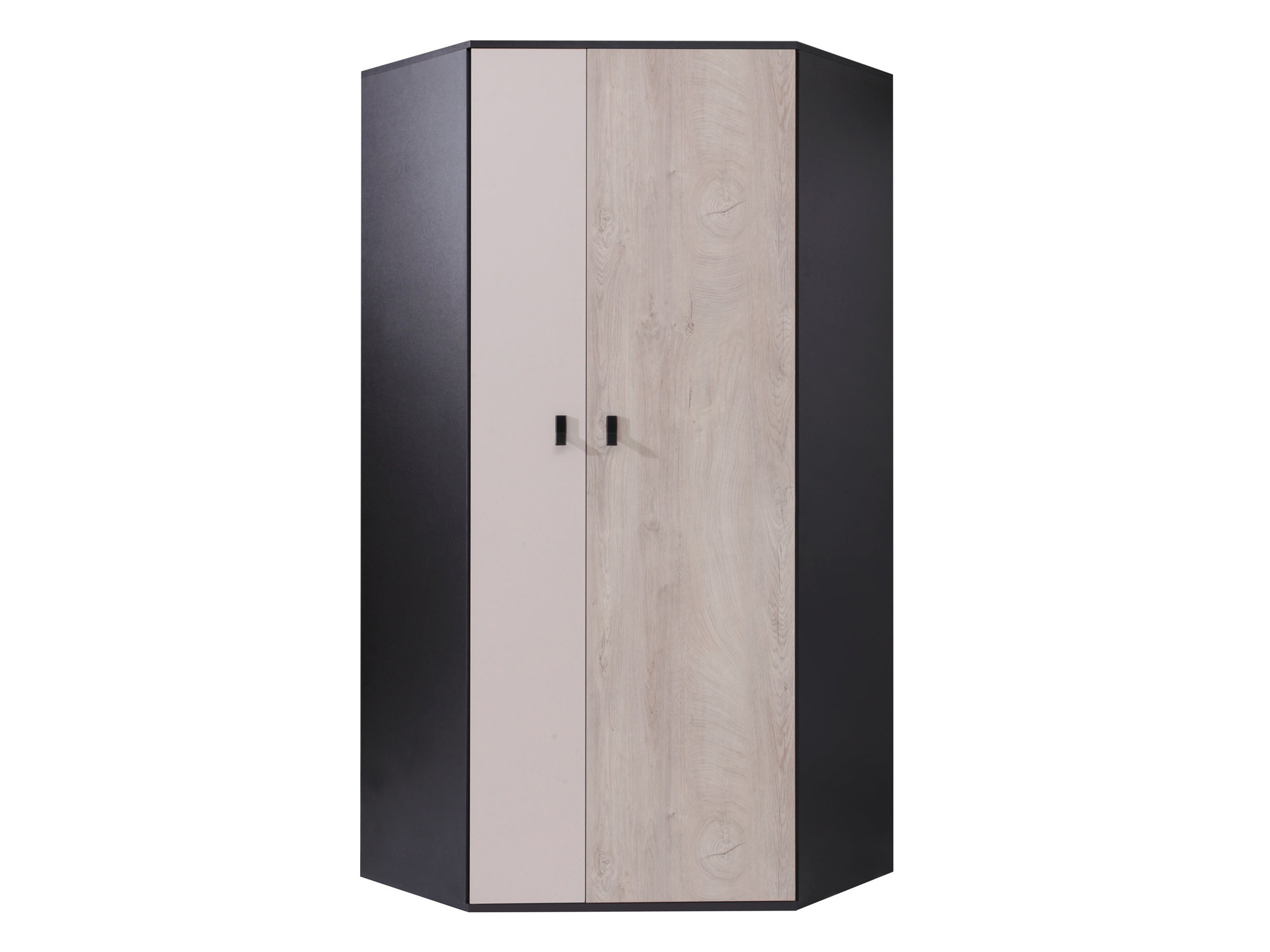 Hornfataskápur Camteso 100 (Svartur + Eik + Beige)