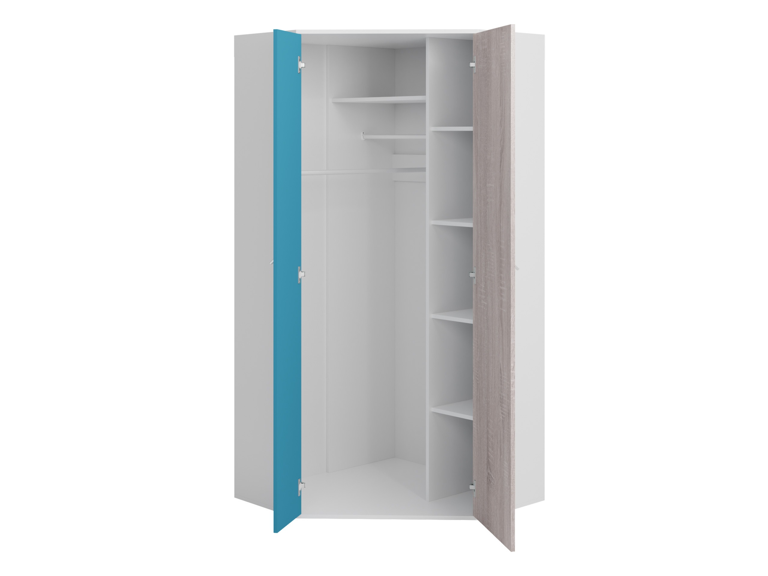 Hornfataskápur Camteso 100 (Svartur + Eik + Beige)