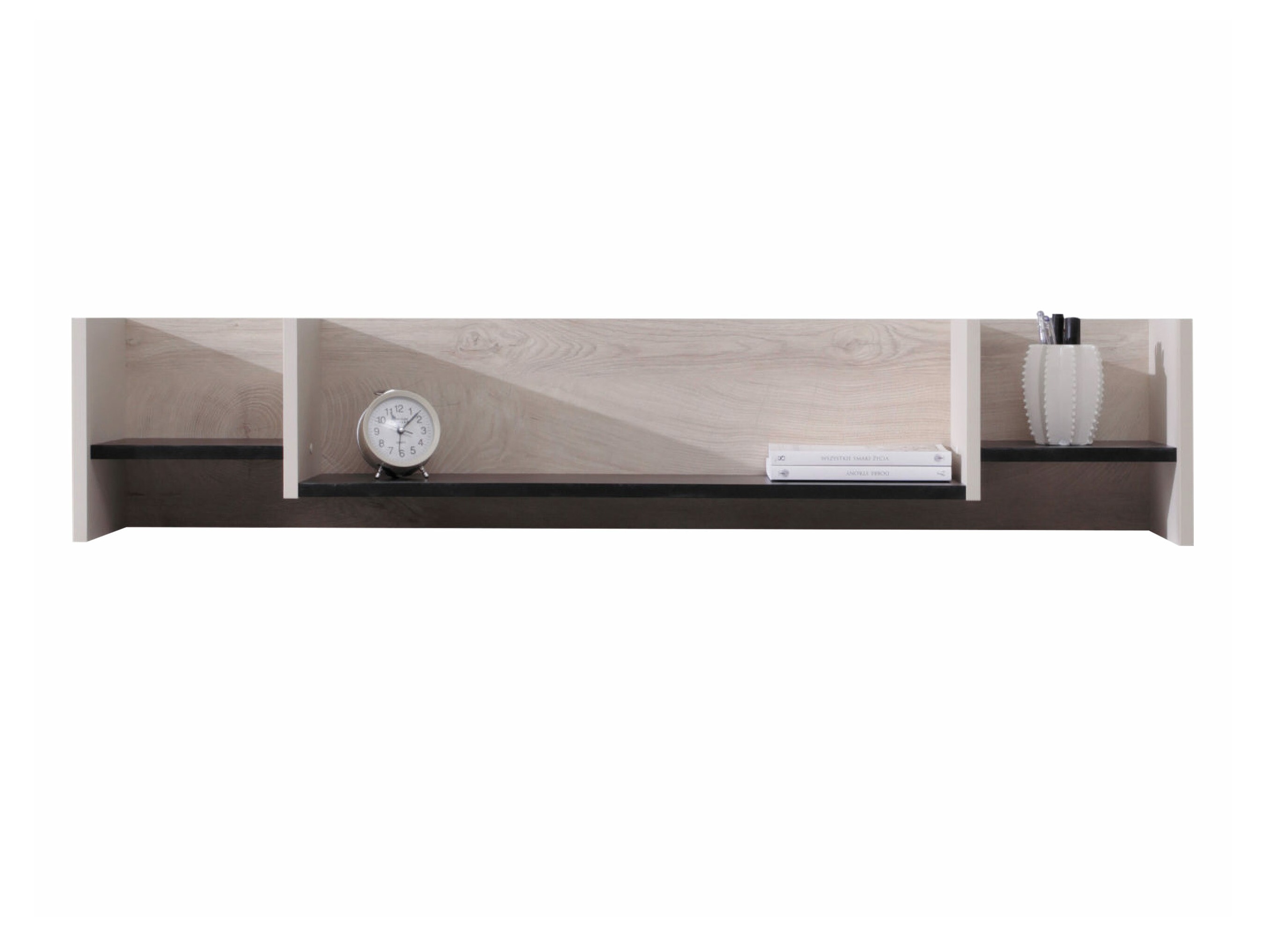 Vegghillur Camteso 111 (Svartur + Eik + Beige)