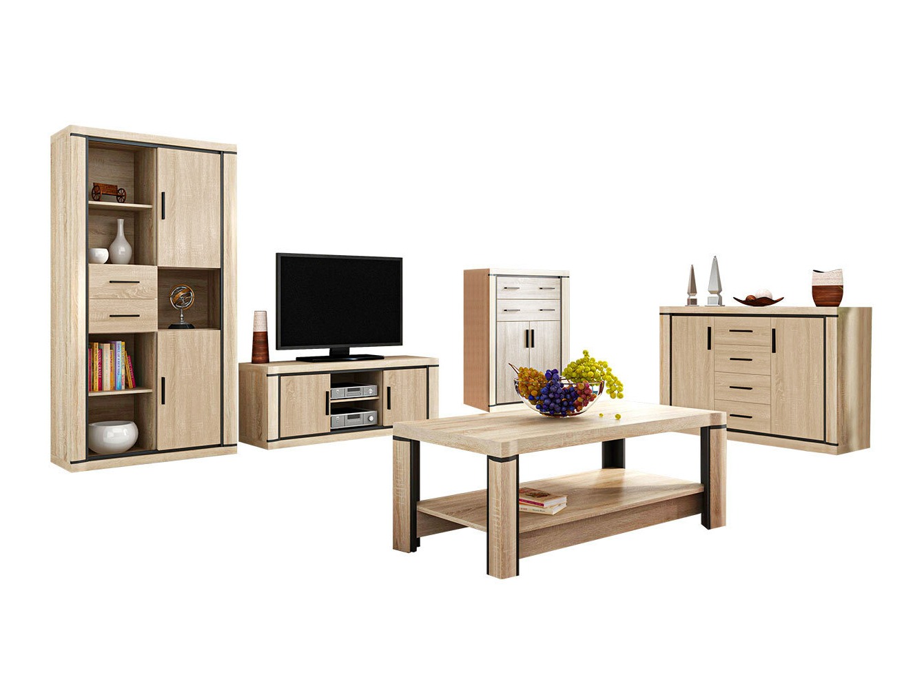 Stofusett Lorelie 124 (Sonoma-eik)