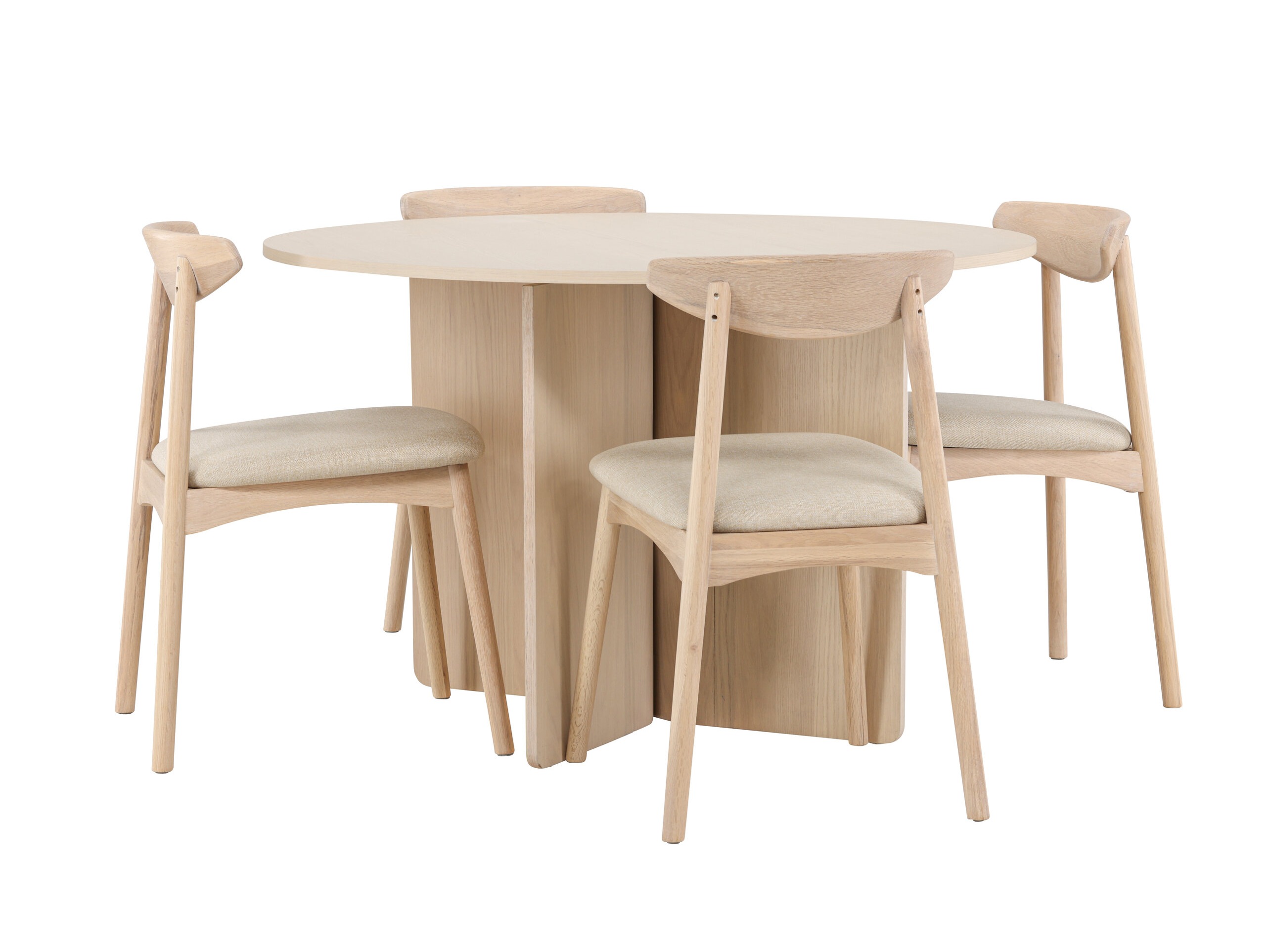 Borðstofusett Dallas 4986 (Ljós viður)