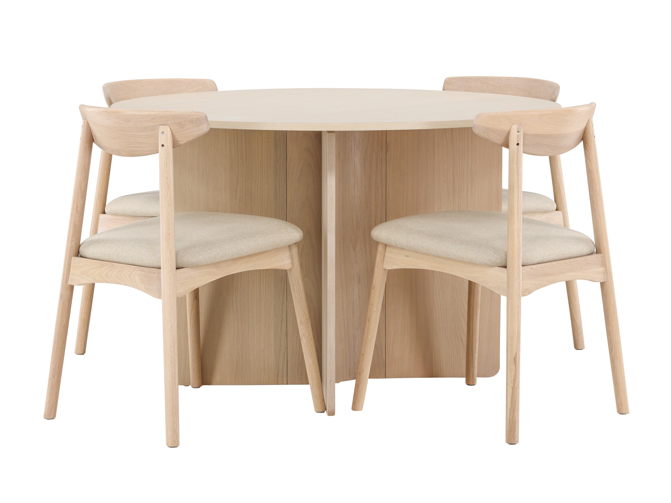 Borðstofusett Dallas 4986 (Ljós viður)