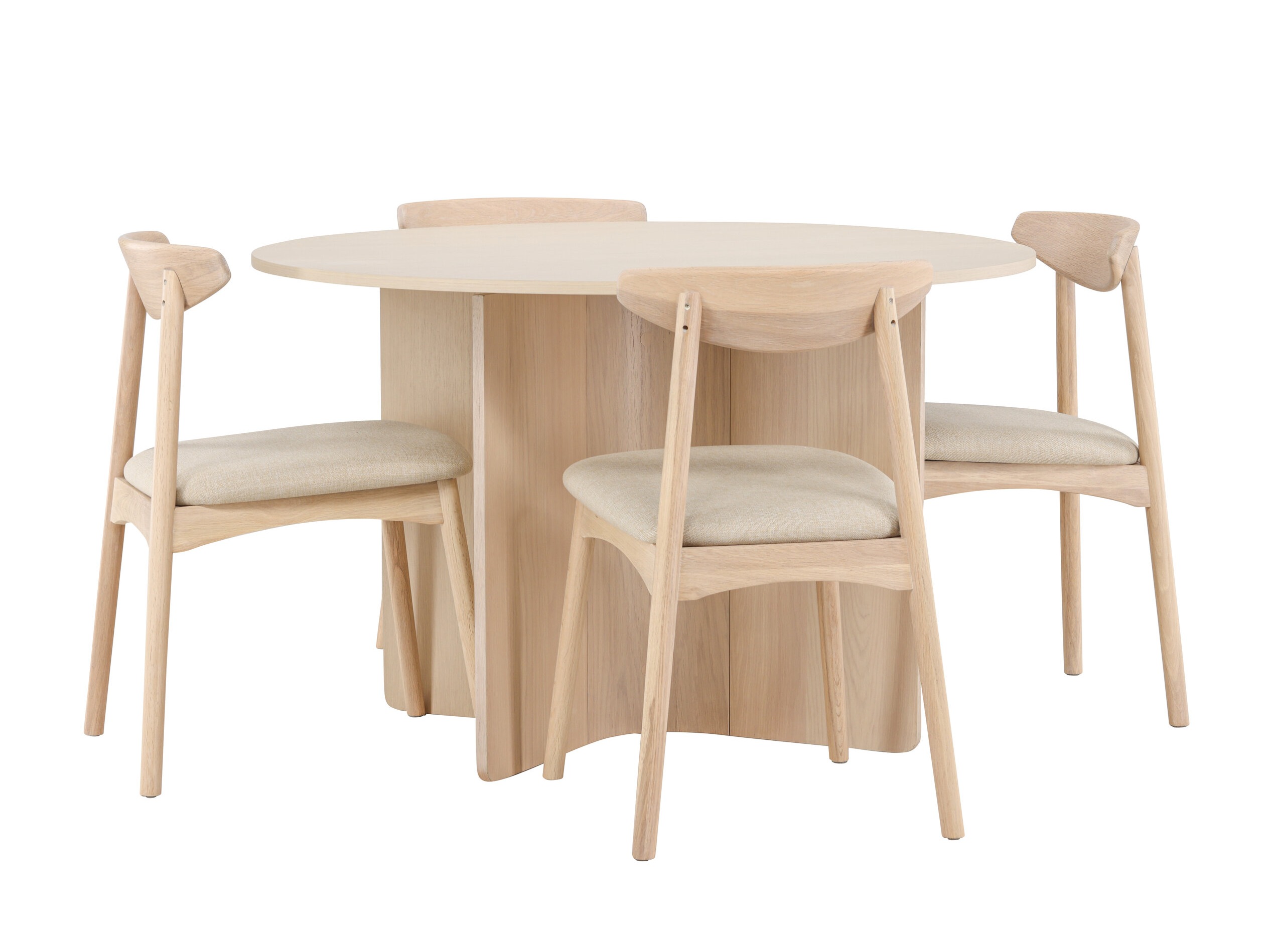 Borðstofusett Dallas 4986 (Ljós viður)