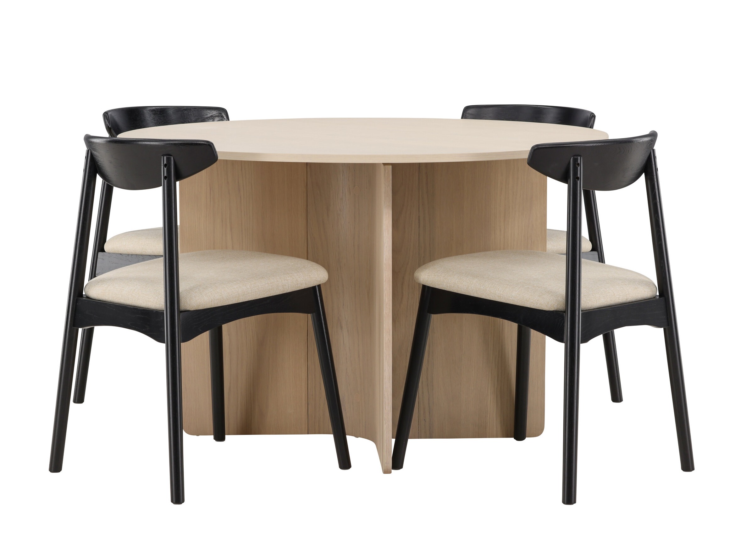 Borðstofusett Dallas 4986 (Ljós viður)