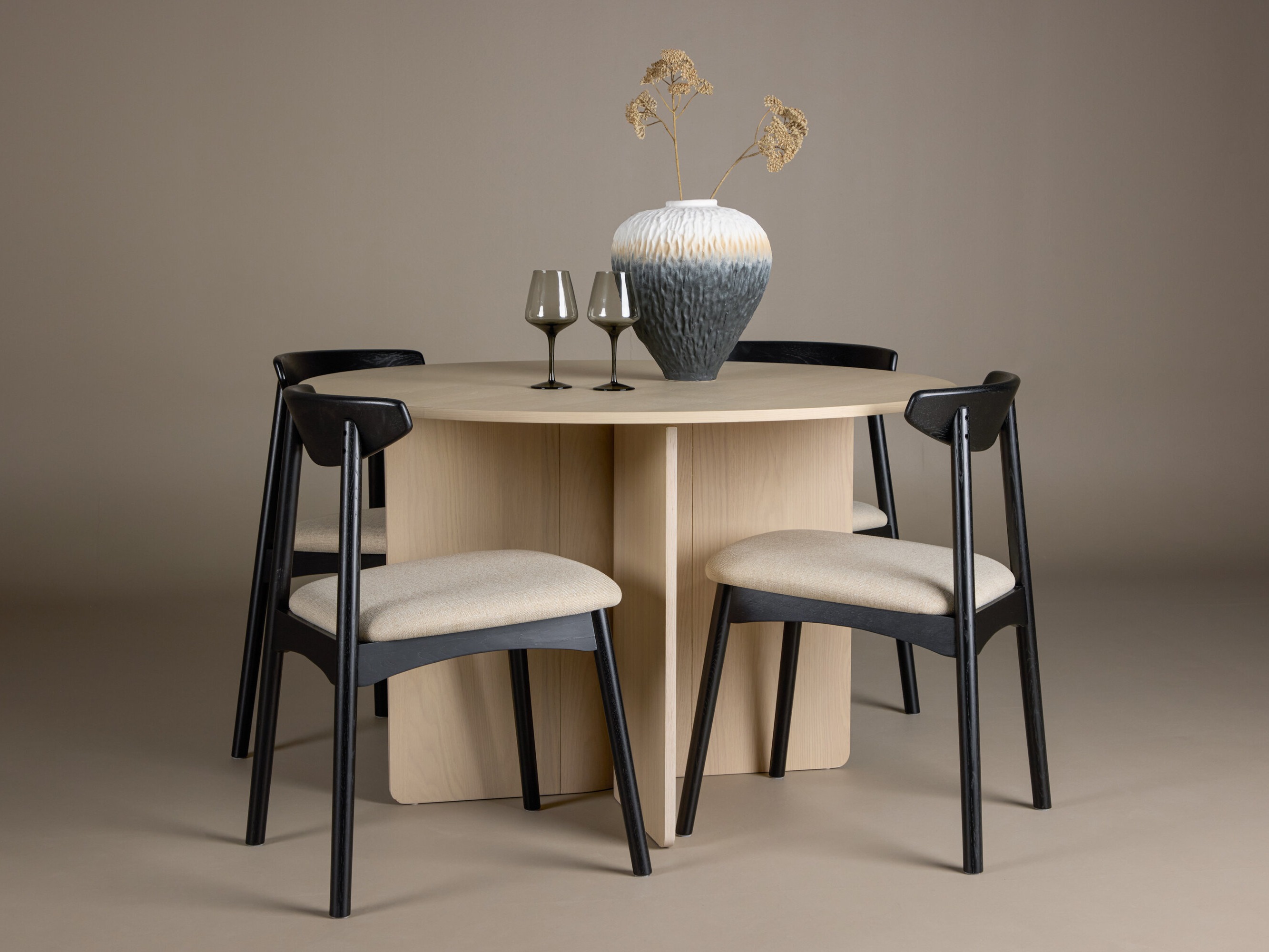Borðstofusett Dallas 4986 (Ljós viður)