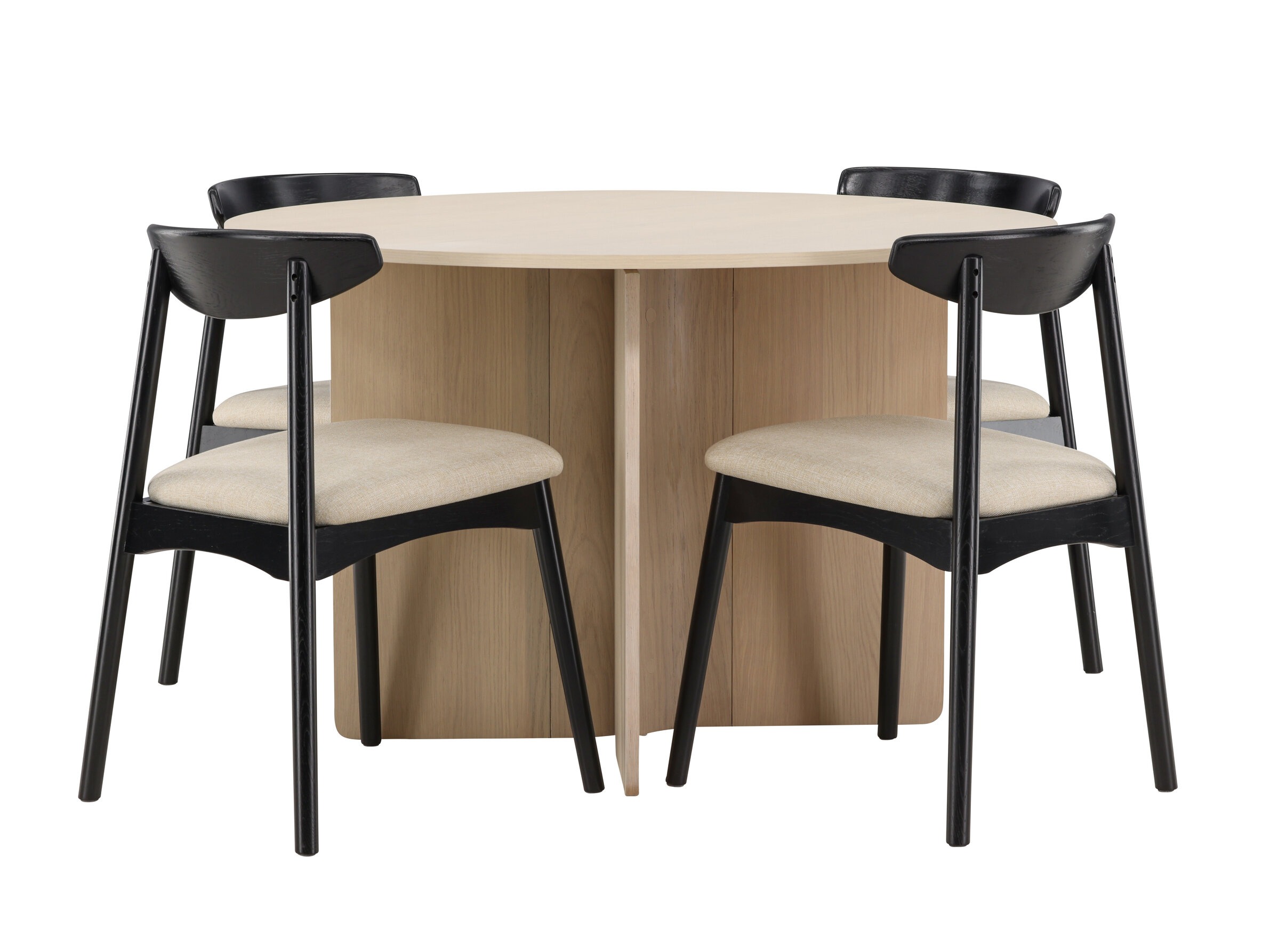Borðstofusett Dallas 4986 (Ljós viður)