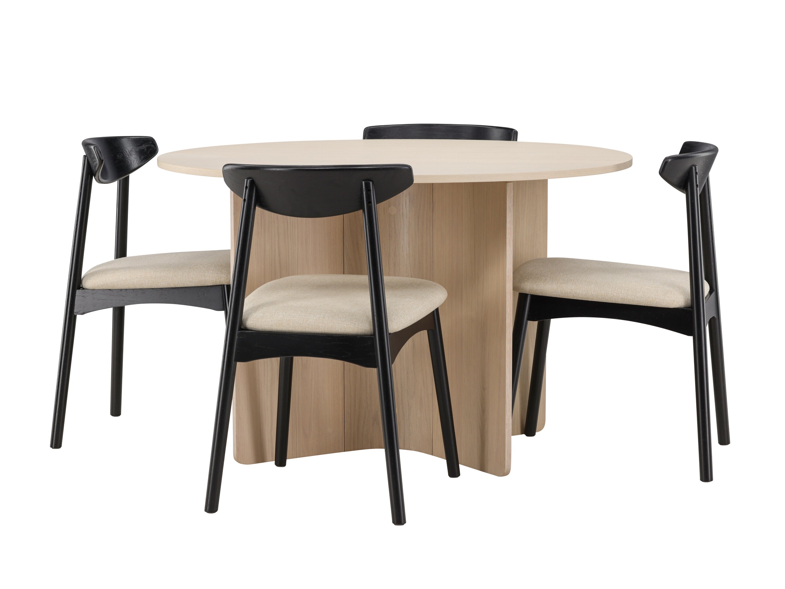 Borðstofusett Dallas 4986 (Ljós viður)