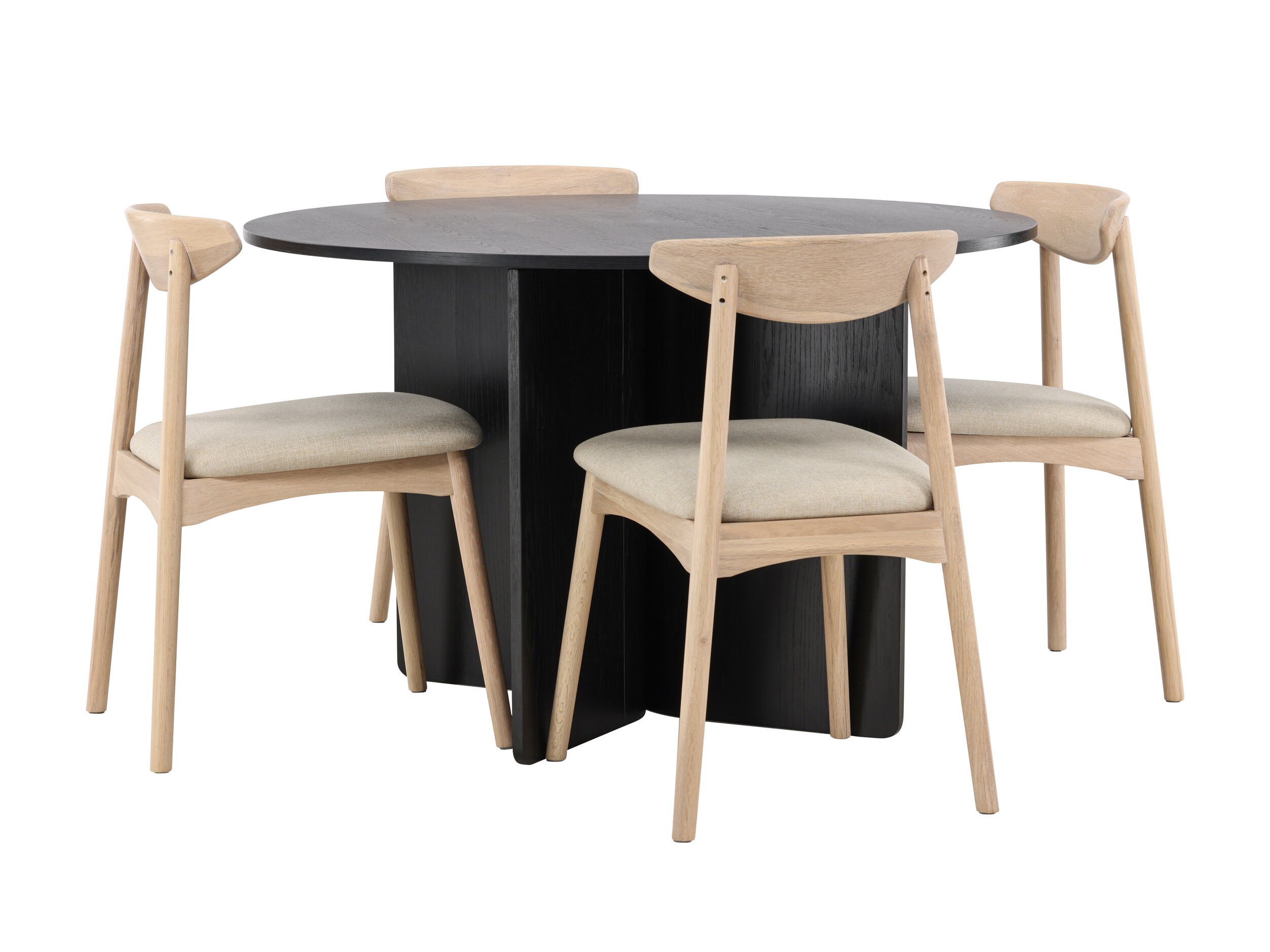 Borðstofusett Dallas 4986 (Svartur)