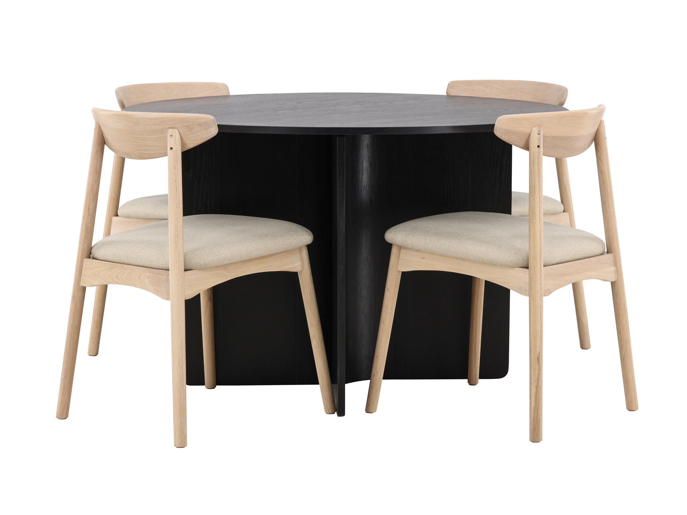 Borðstofusett Dallas 4986 (Svartur)