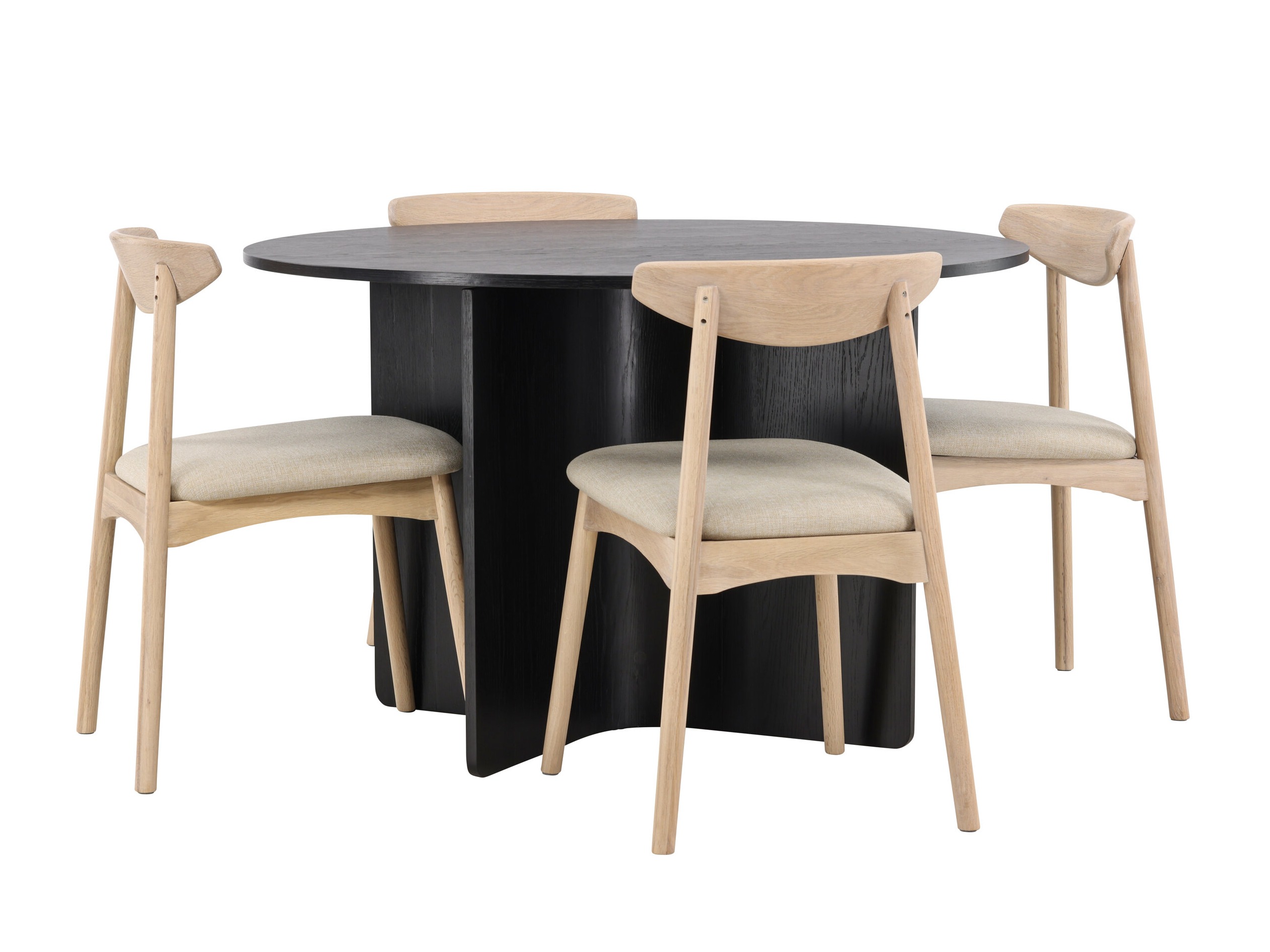 Borðstofusett Dallas 4986 (Svartur)