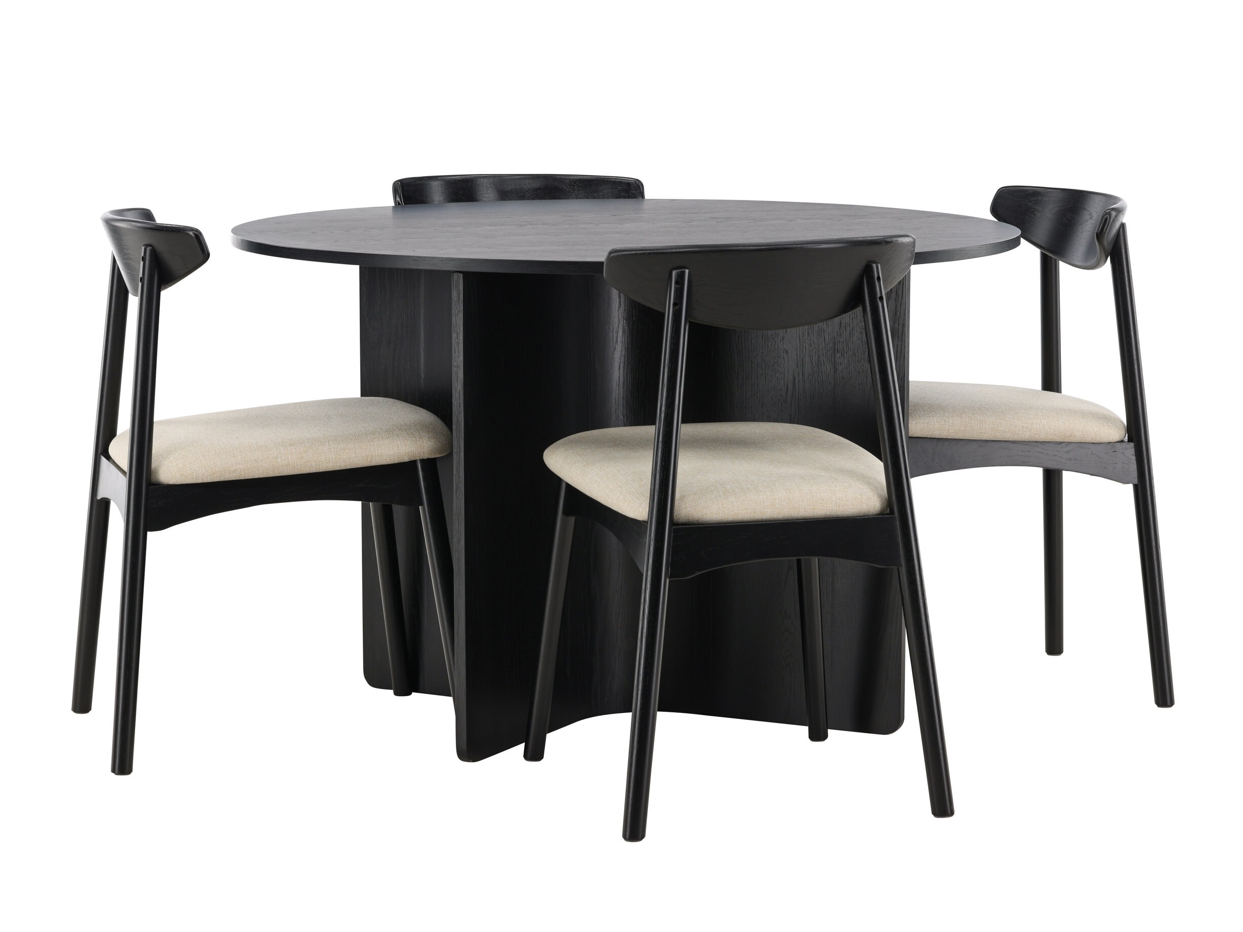 Borðstofusett Dallas 4986 (Svartur)