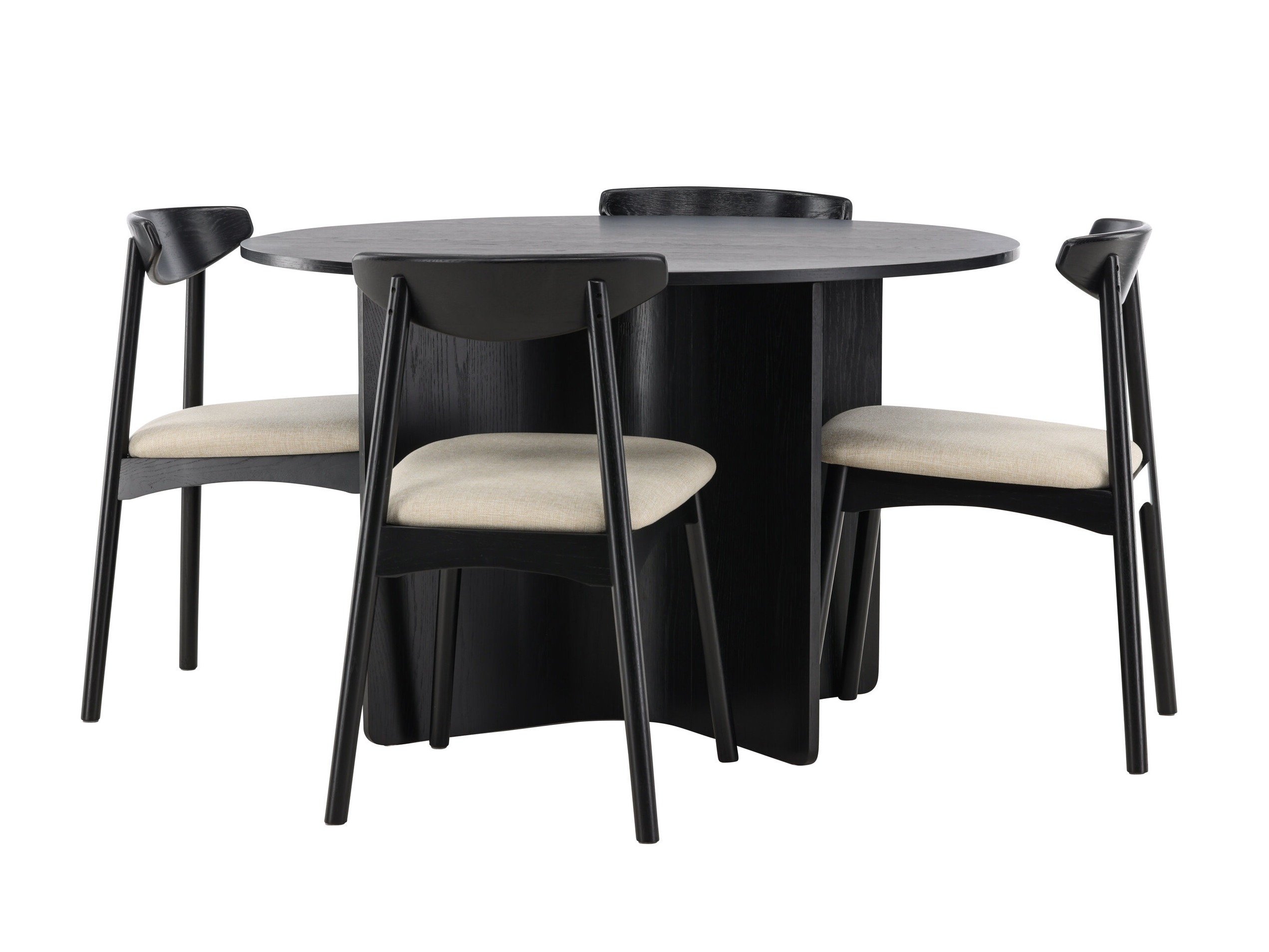 Borðstofusett Dallas 4986 (Svartur)