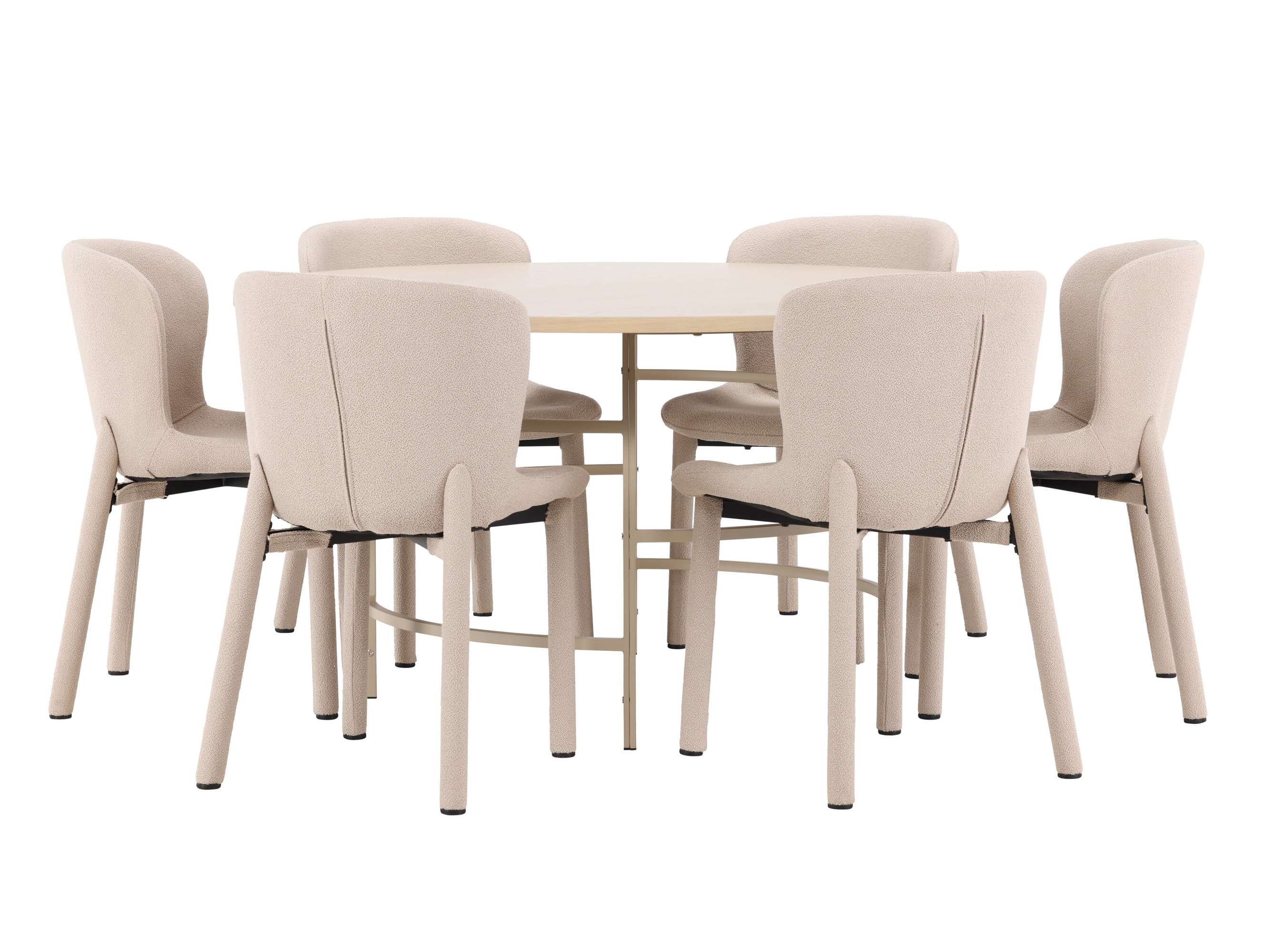 Borðstofusett Dallas 4987 (Ljósbrúnn)