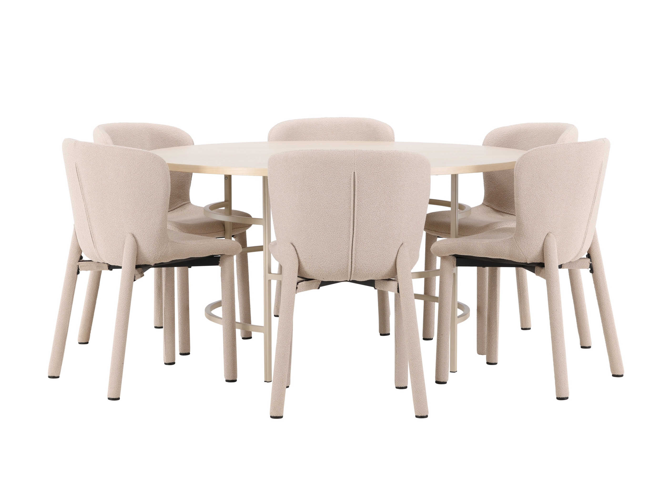 Borðstofusett Dallas 4987 (Ljósbrúnn)