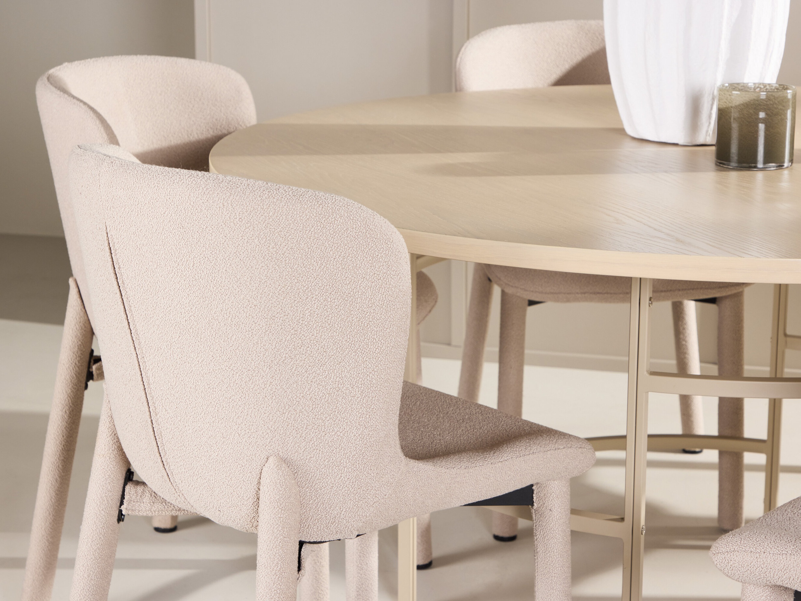Borðstofusett Dallas 4987 (Ljósbrúnn)