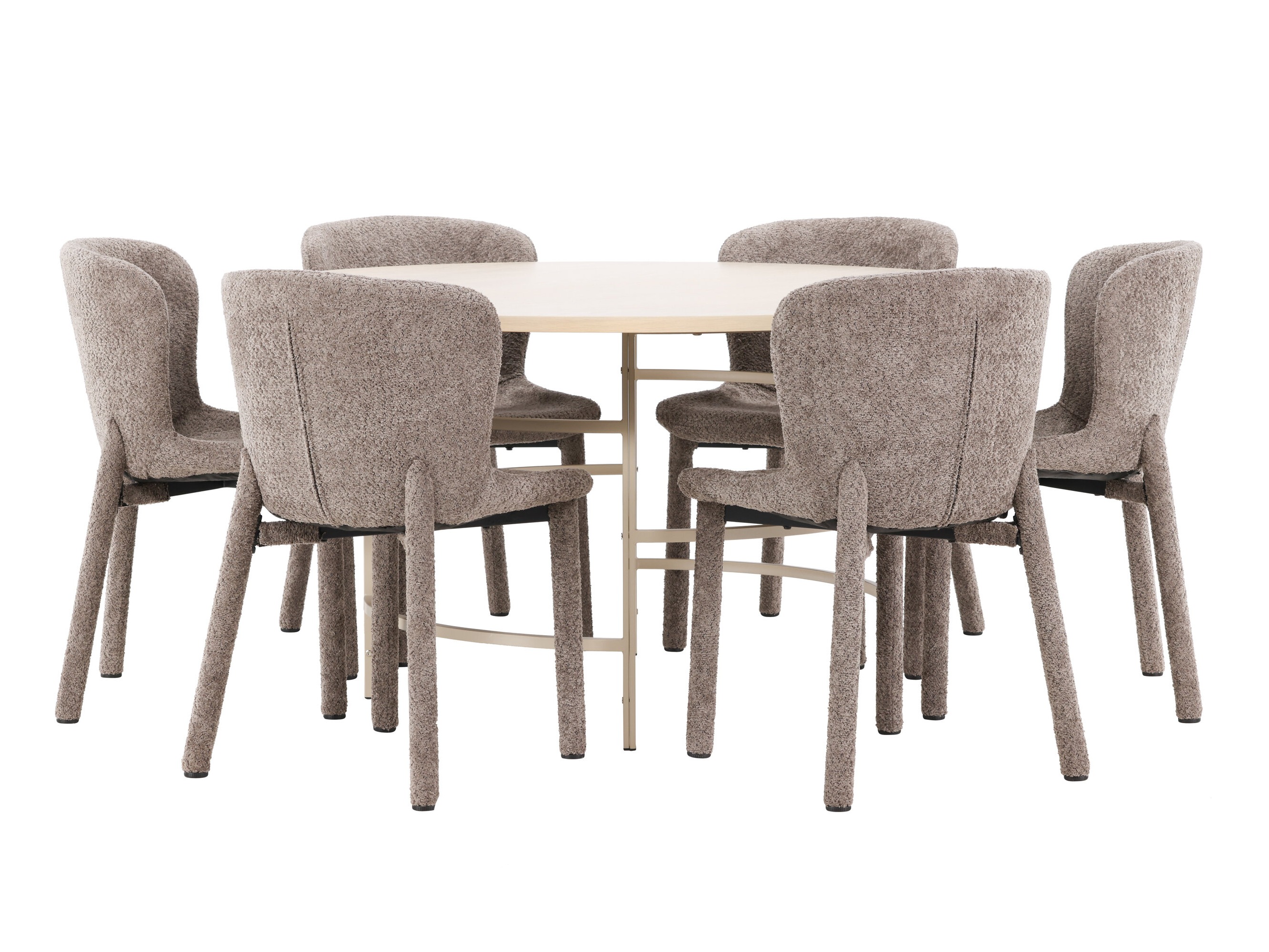 Borðstofusett Dallas 4987 (Ljósbrúnn)