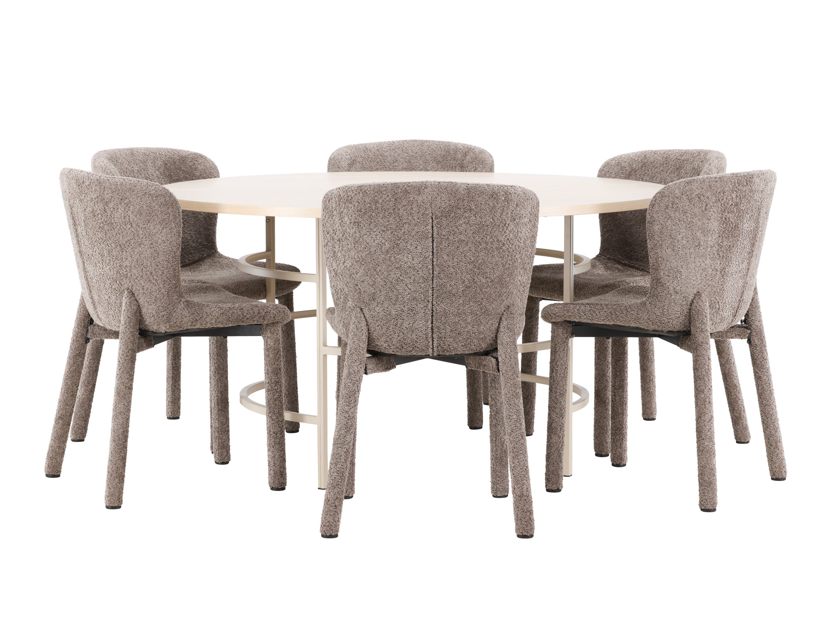 Borðstofusett Dallas 4987 (Ljósbrúnn)