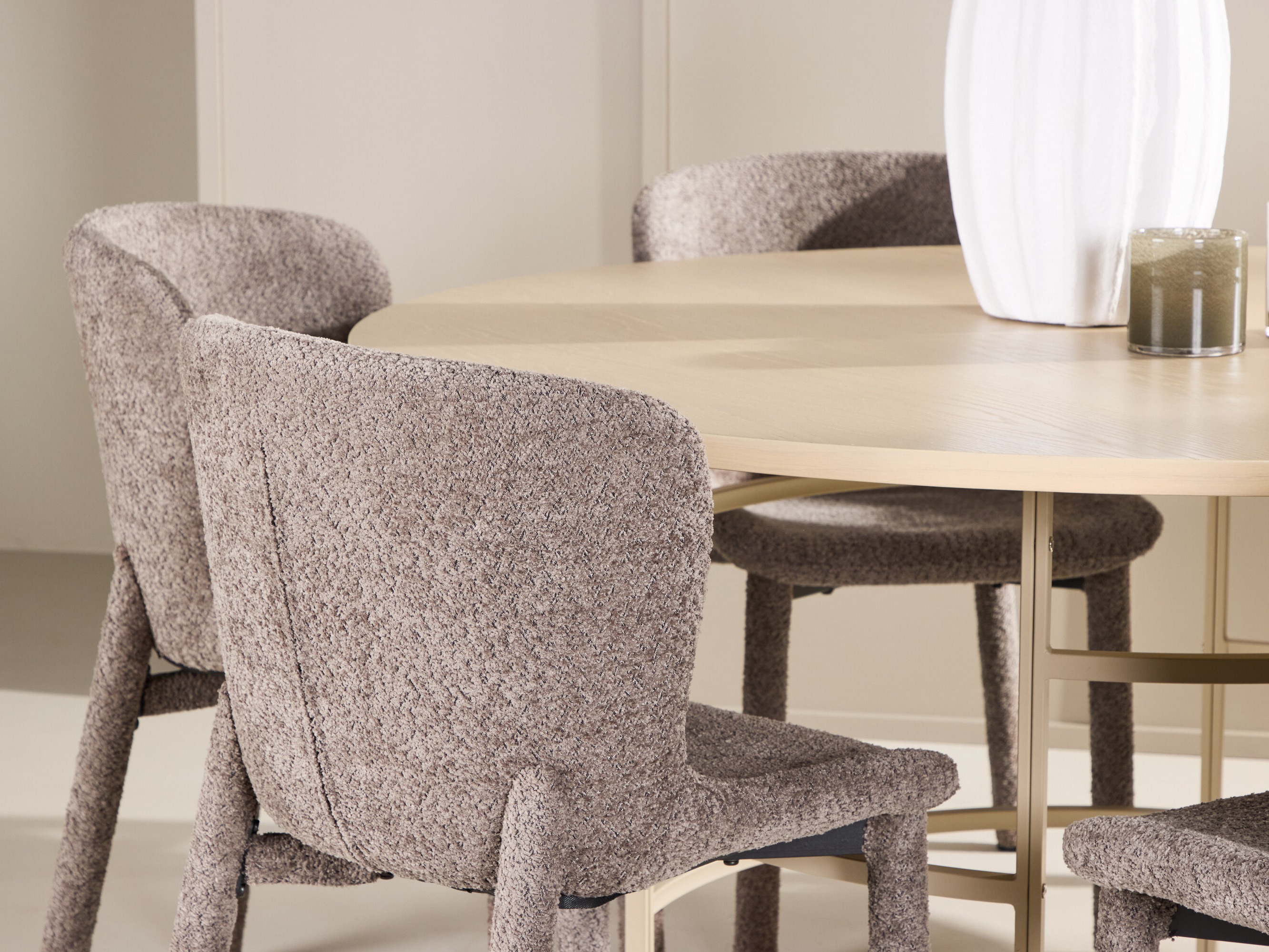 Borðstofusett Dallas 4987 (Ljósbrúnn)