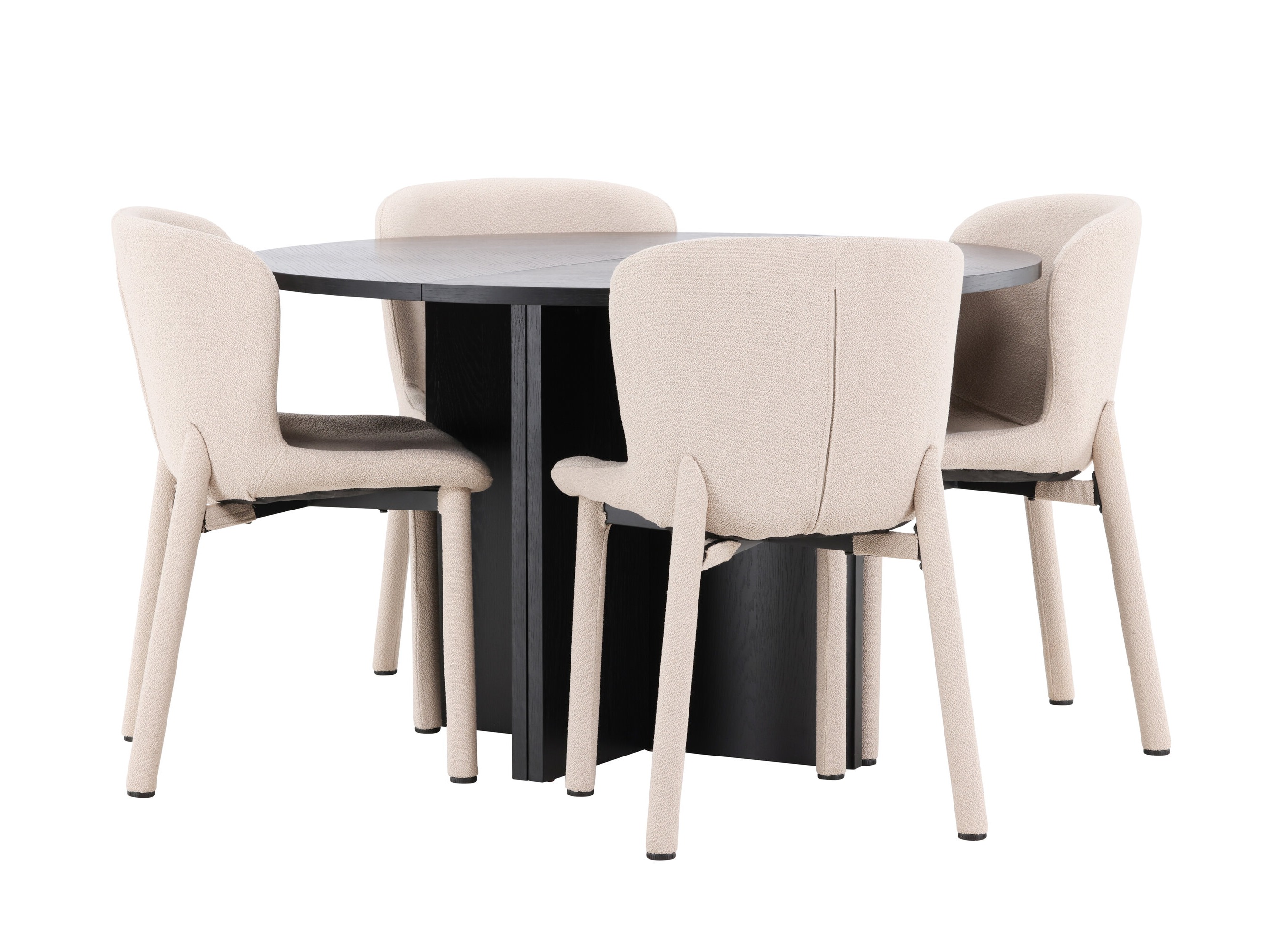 Borðstofusett Dallas 4988 (Svartur)