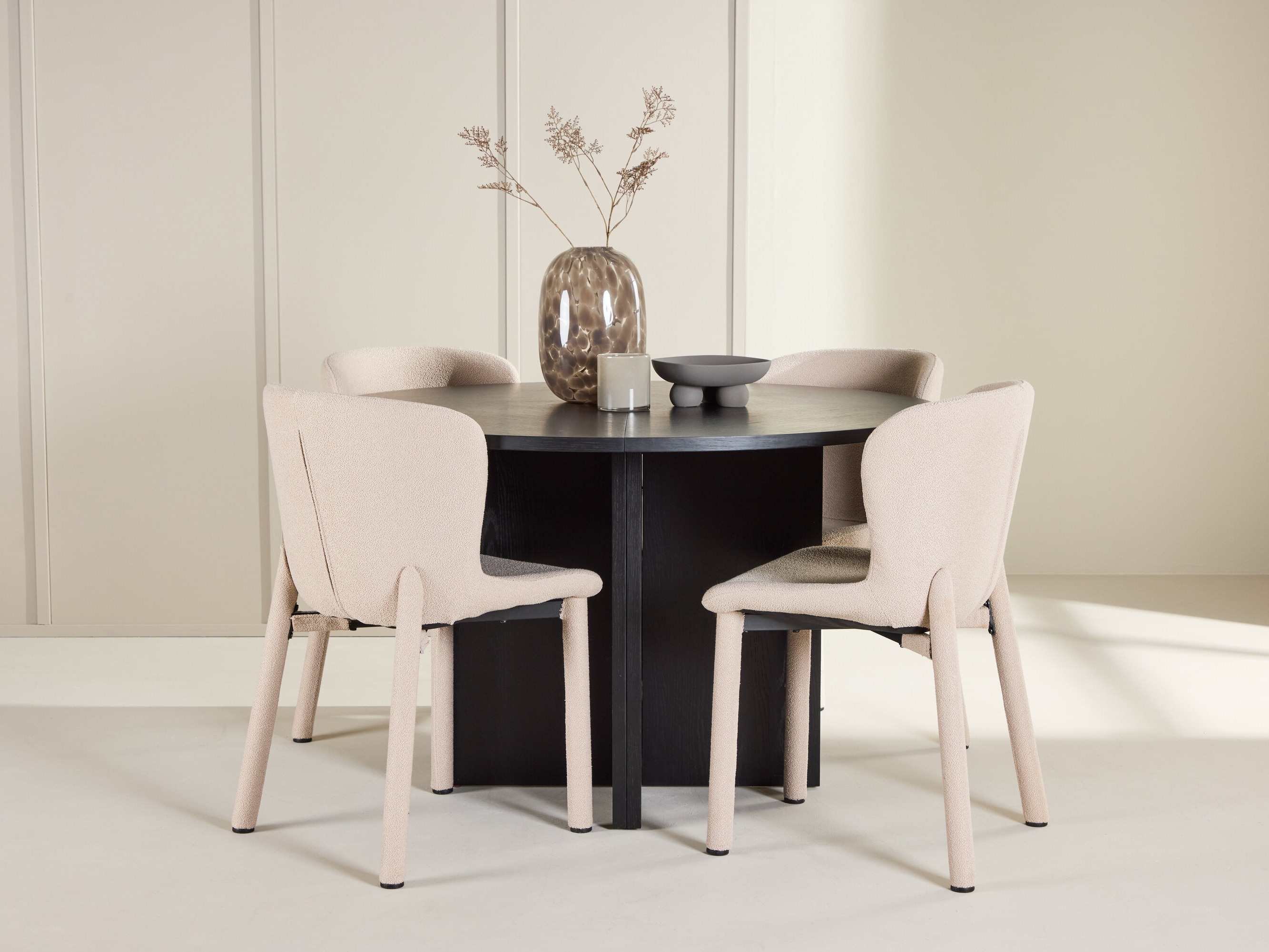 Borðstofusett Dallas 4988 (Svartur)