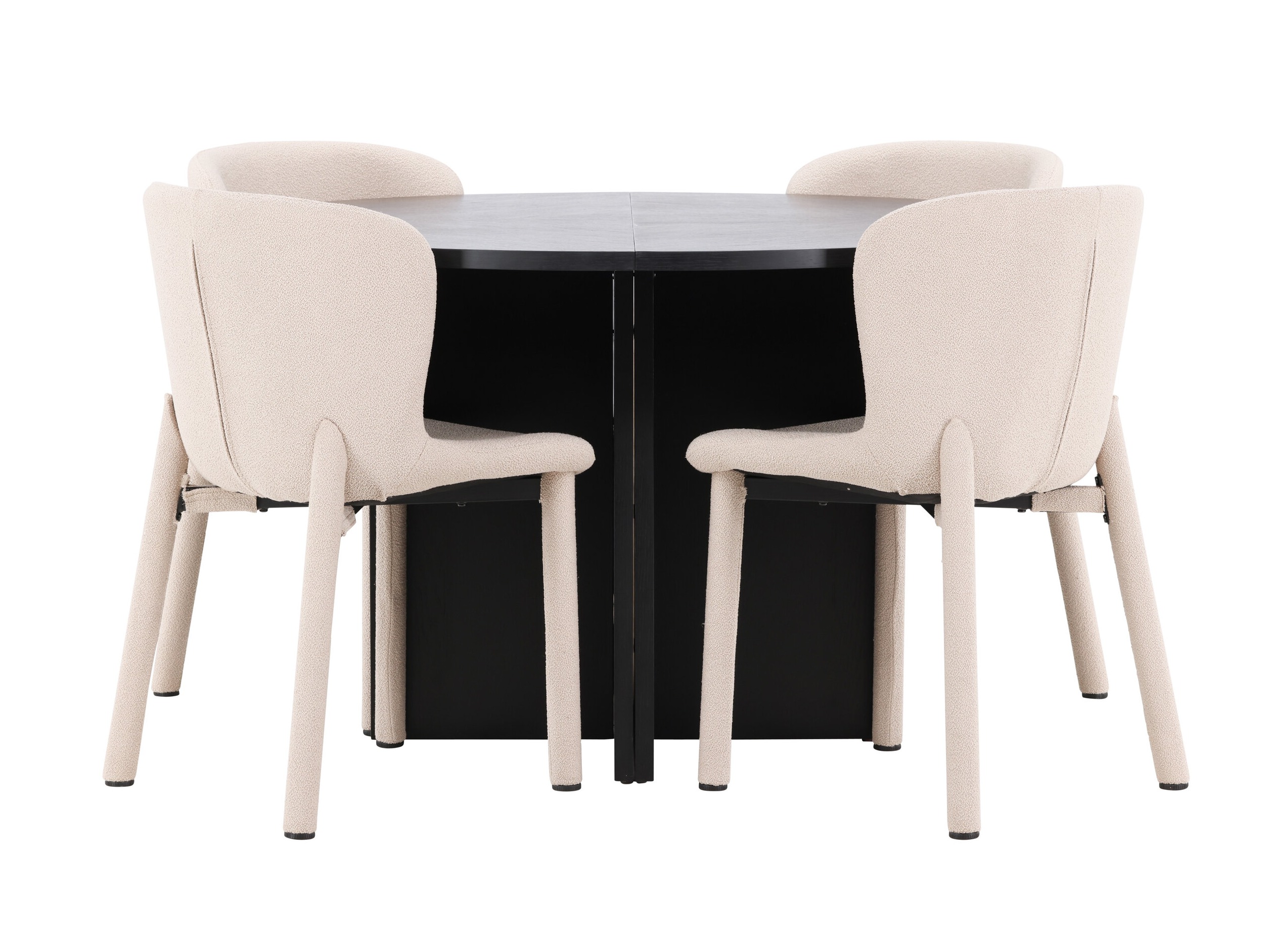 Borðstofusett Dallas 4988 (Svartur)