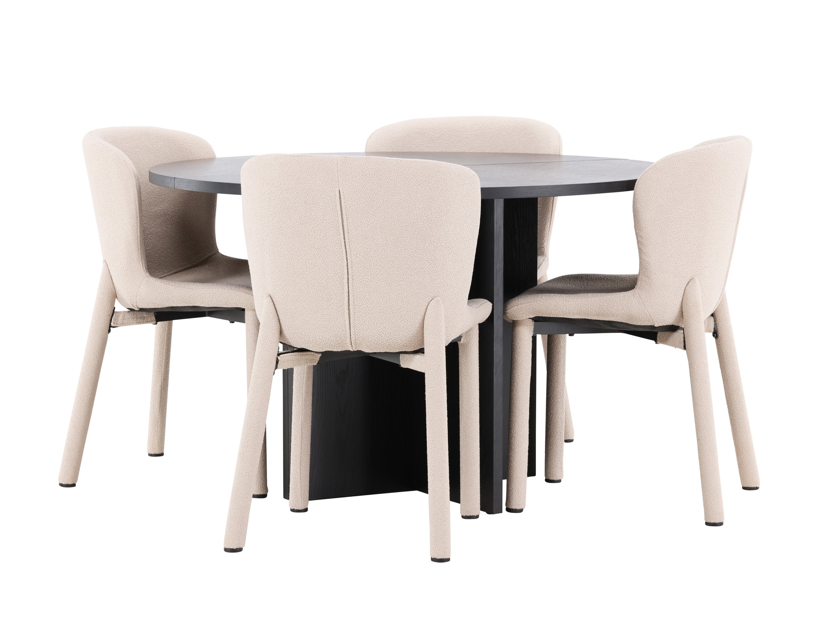 Borðstofusett Dallas 4988 (Svartur)